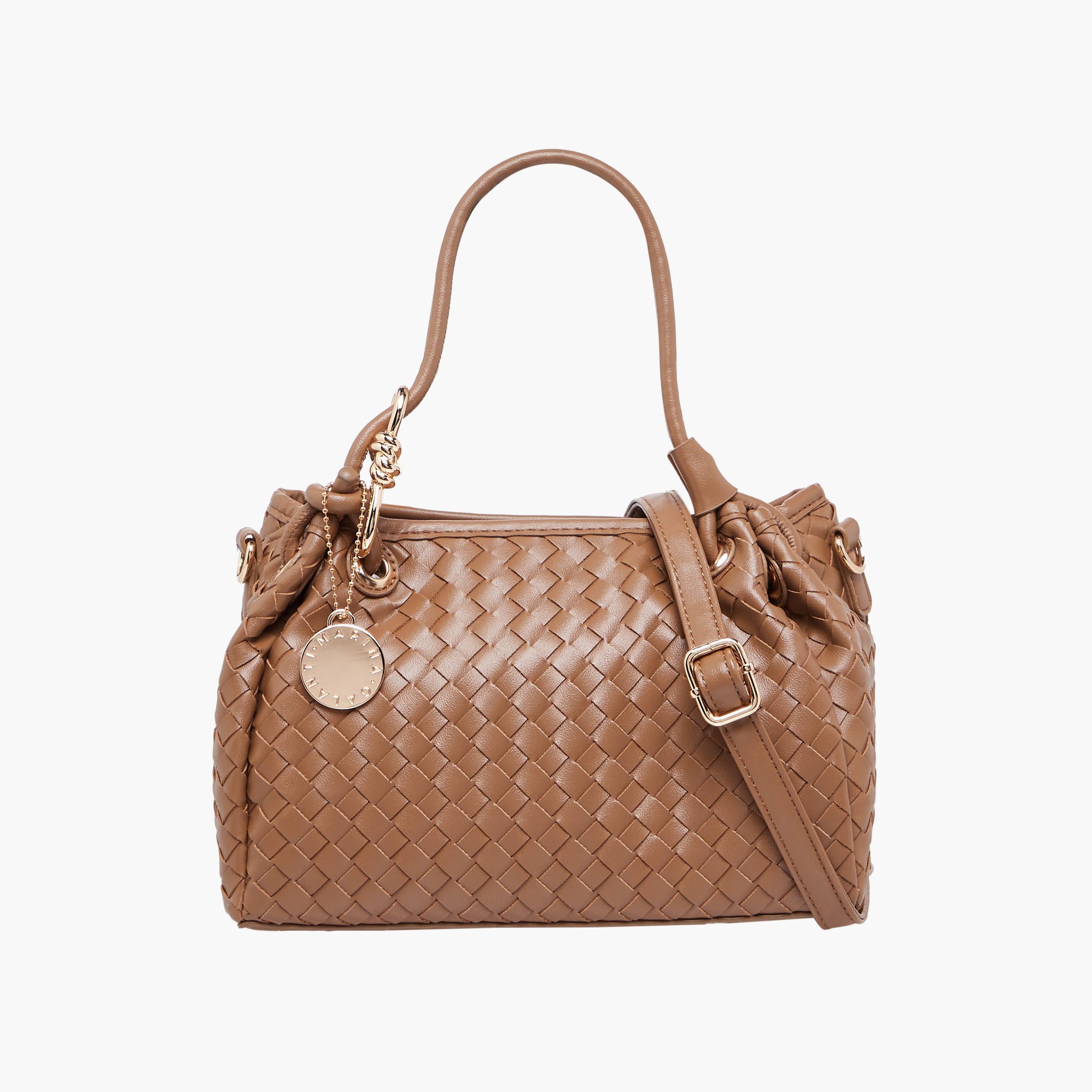 شنطة توتي منسوجة بارزة الملمس وحزام قابل للفصل من مارينا جالانتي-women-bagsandwallets-handbags-image-1