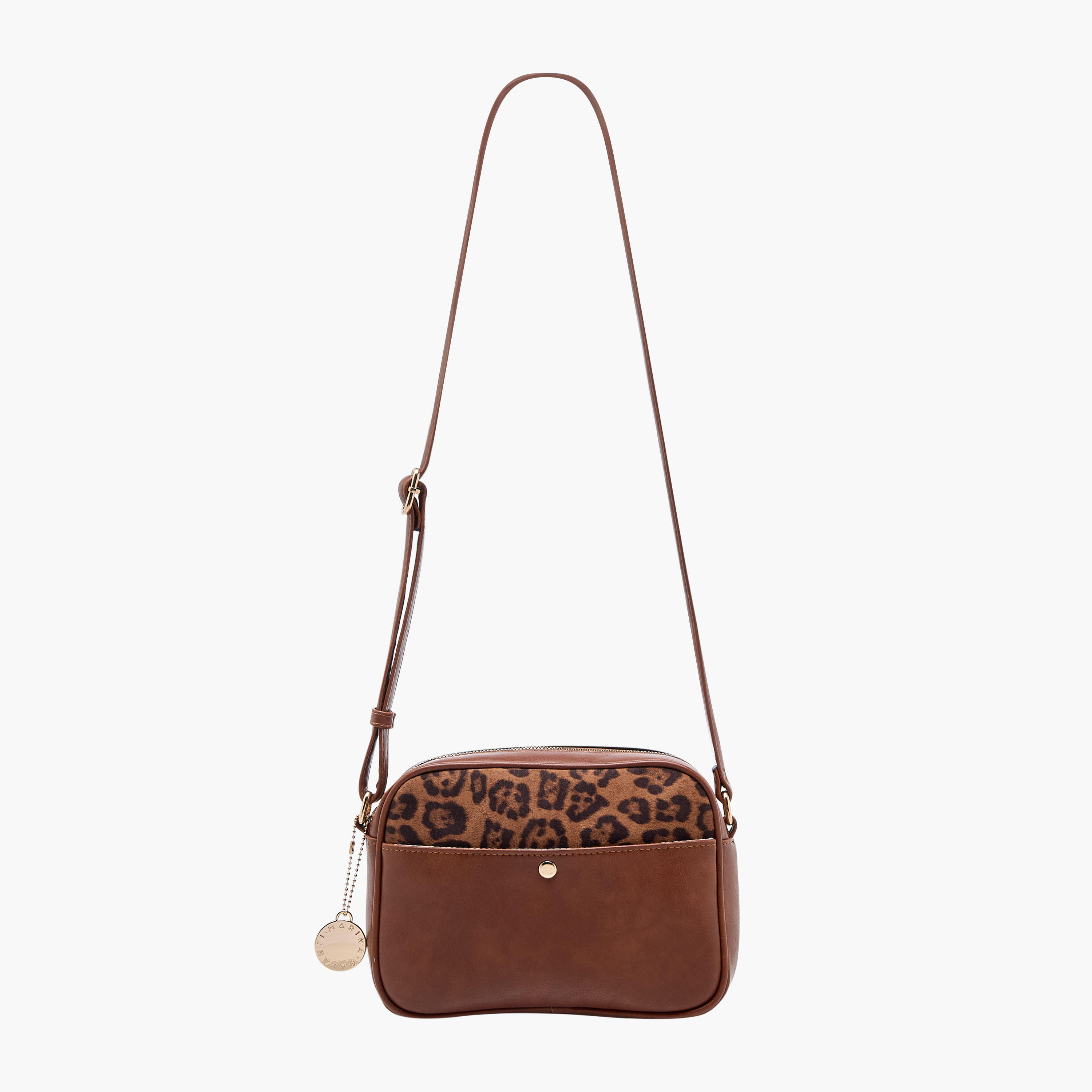 شنطة كروس بودي بملمس حيوانات وحزام قابل للتعديل من مارينا جالانتي-women-bagsandwallets-handbags-image-3