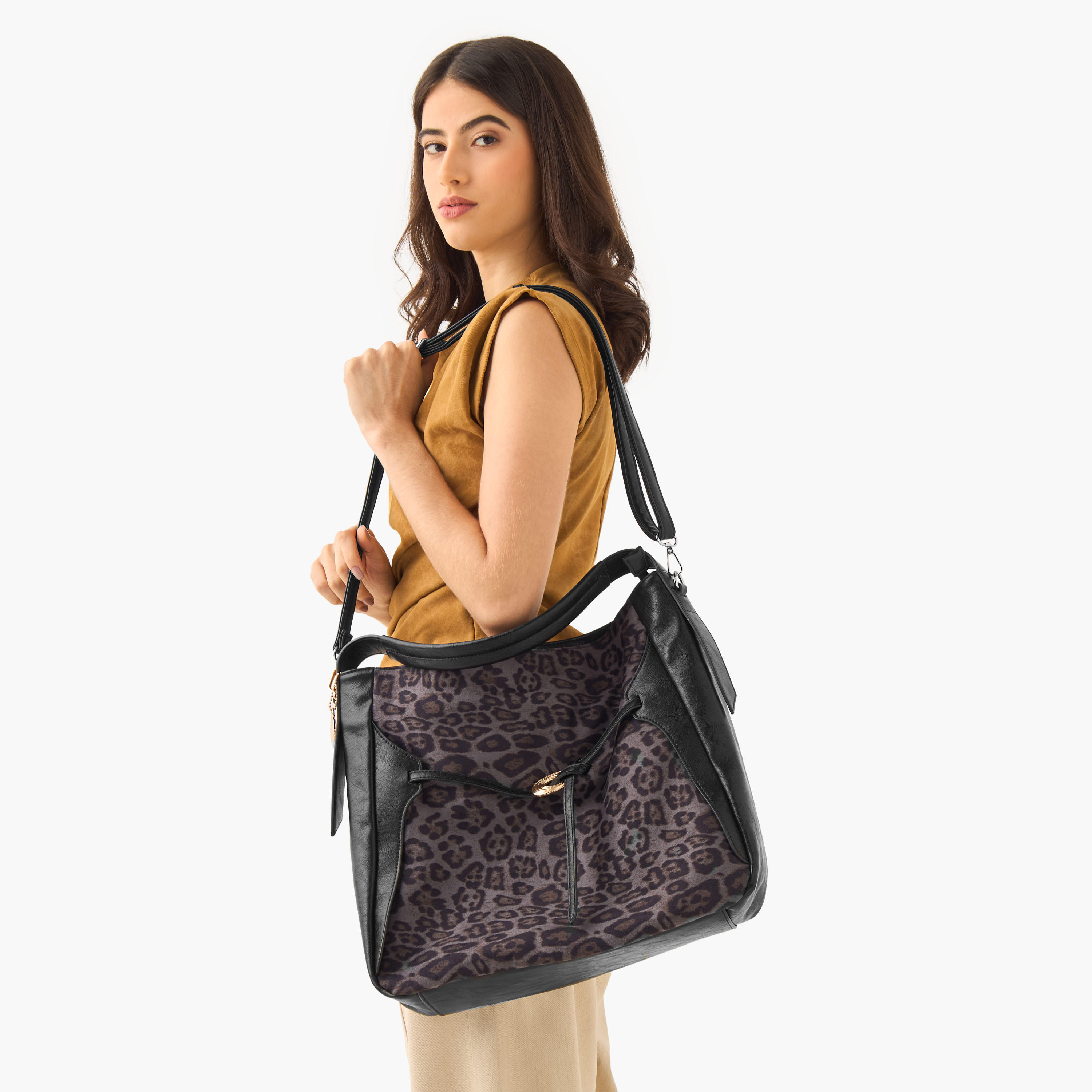 Marina Galanti Animal Textured Tote Bag with Detachable Strap-women-bagsandwallets-handbags-image-2