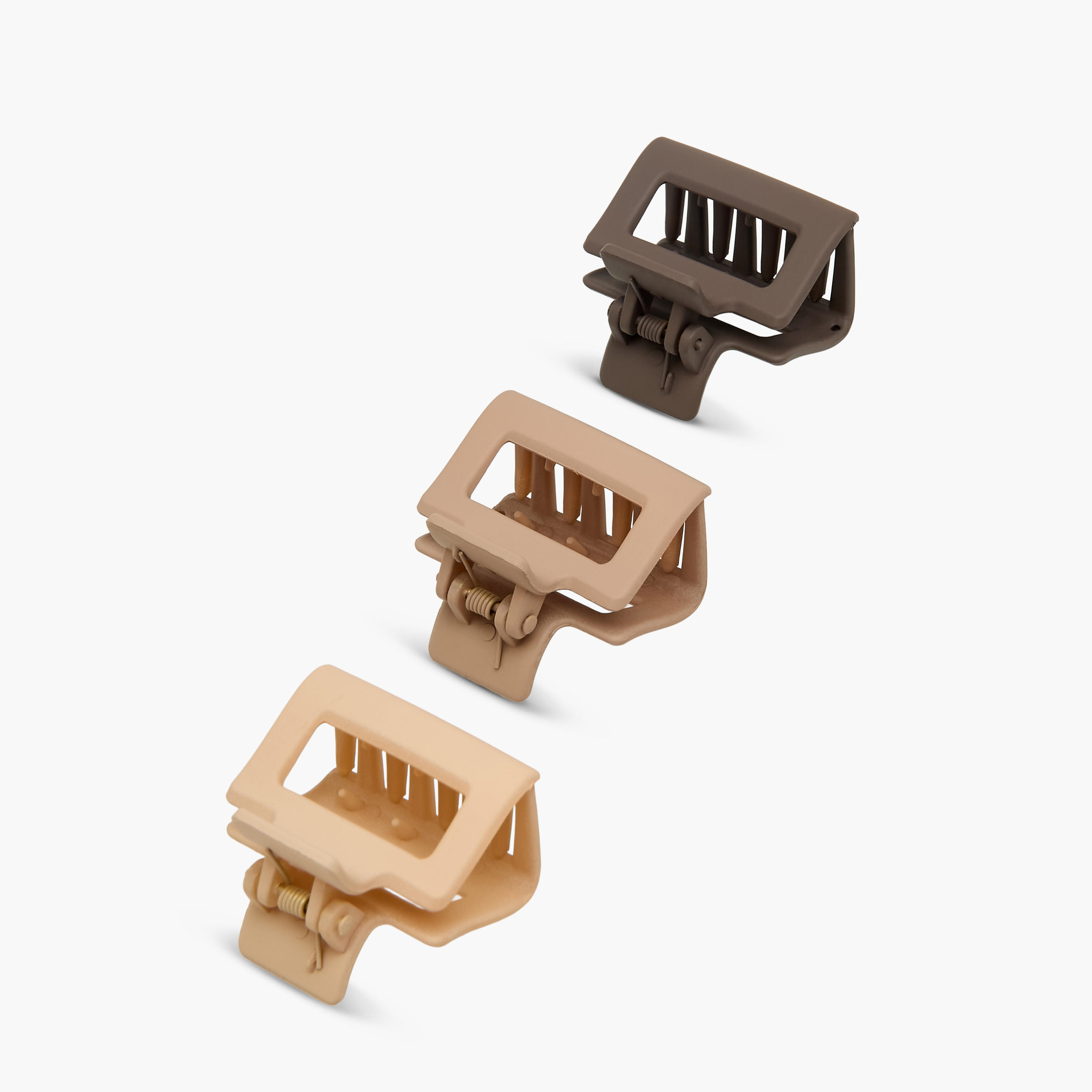Pack of 3 Rectangular Hair Clamps with Matte Finish-women-hairaccessories-clamps-image-5