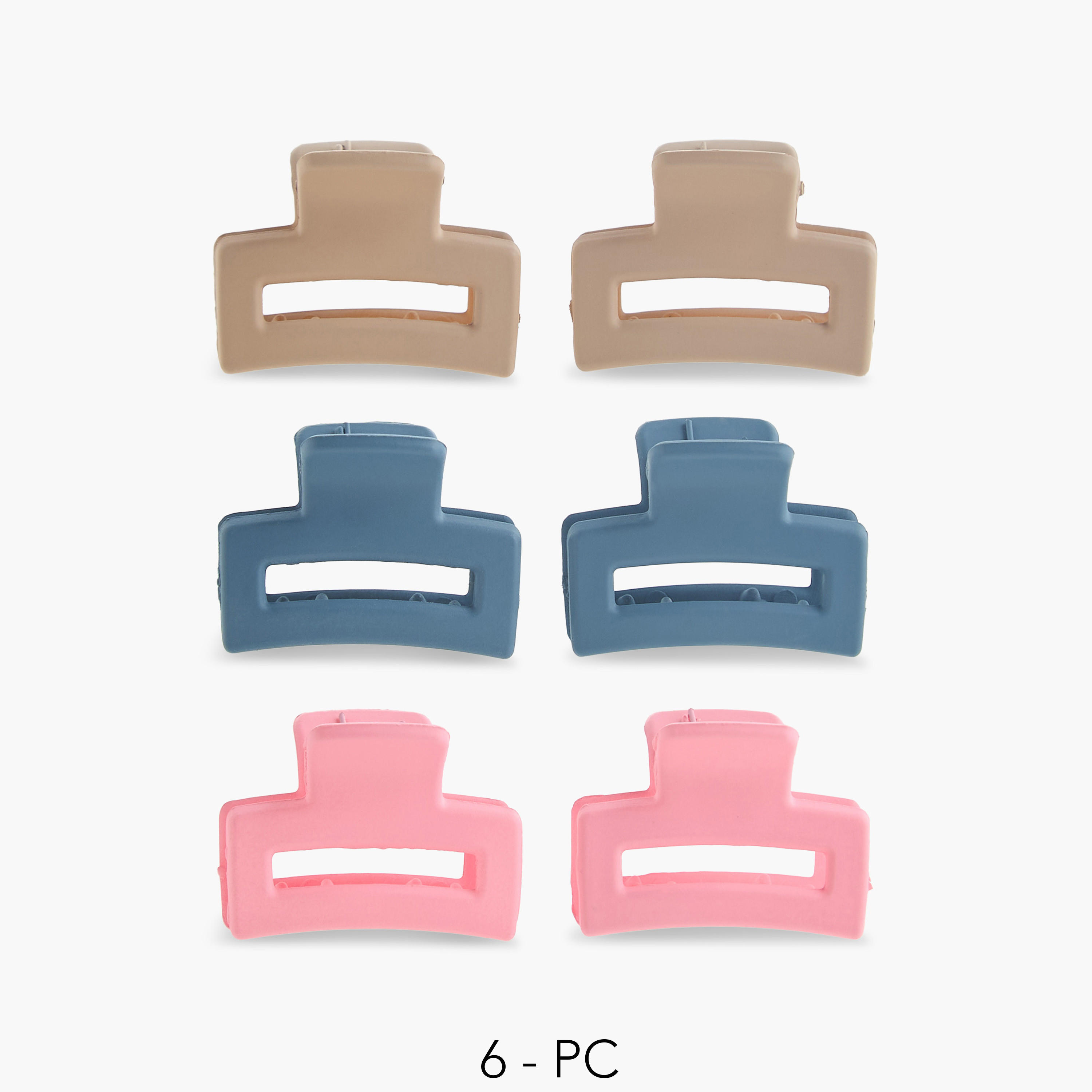 مشابك شعر مستطيلة - عبوة 6 قطع-women-hairaccessories-clamps-image-1