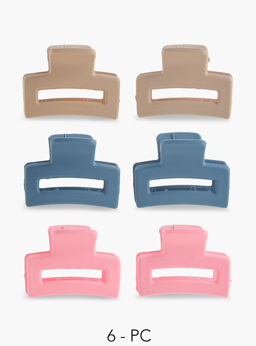 مشابك شعر مستطيلة - عبوة 6 قطع-women-hairaccessories-clamps-image-1