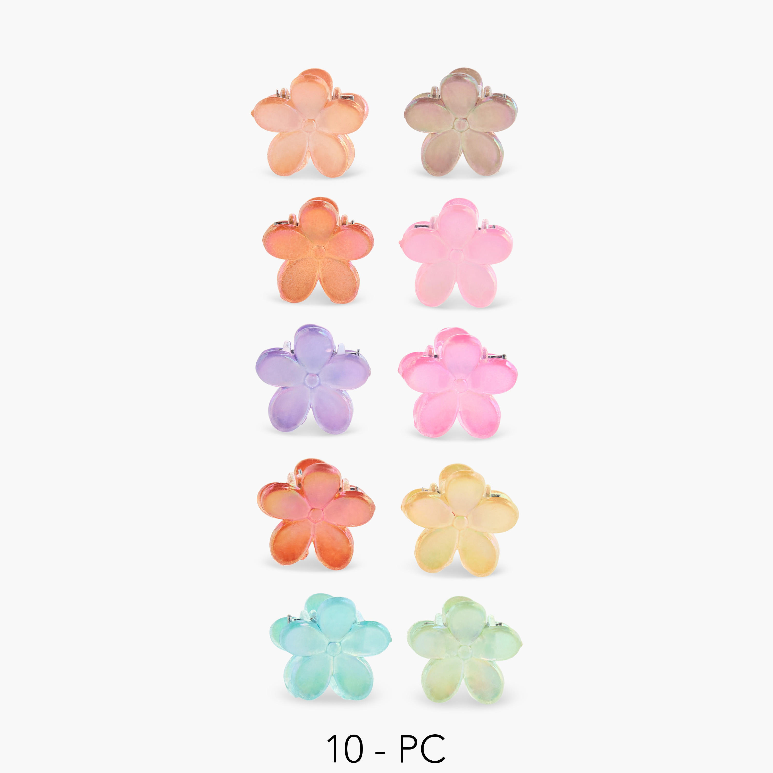 Pack of 10 Floral Hair Clamp-women-hairaccessories-clamps-image-1