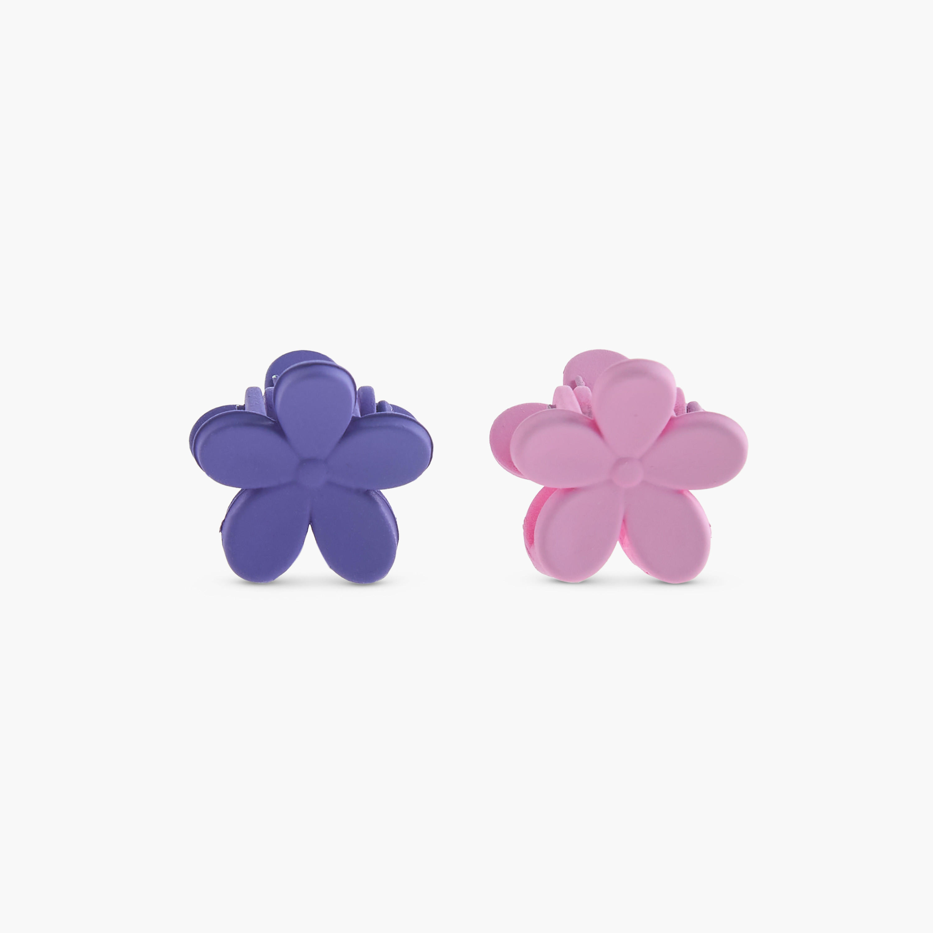 Pack of 10 Floral Hair Clamps with Matte Finish-women-hairaccessories-clamps-image-2