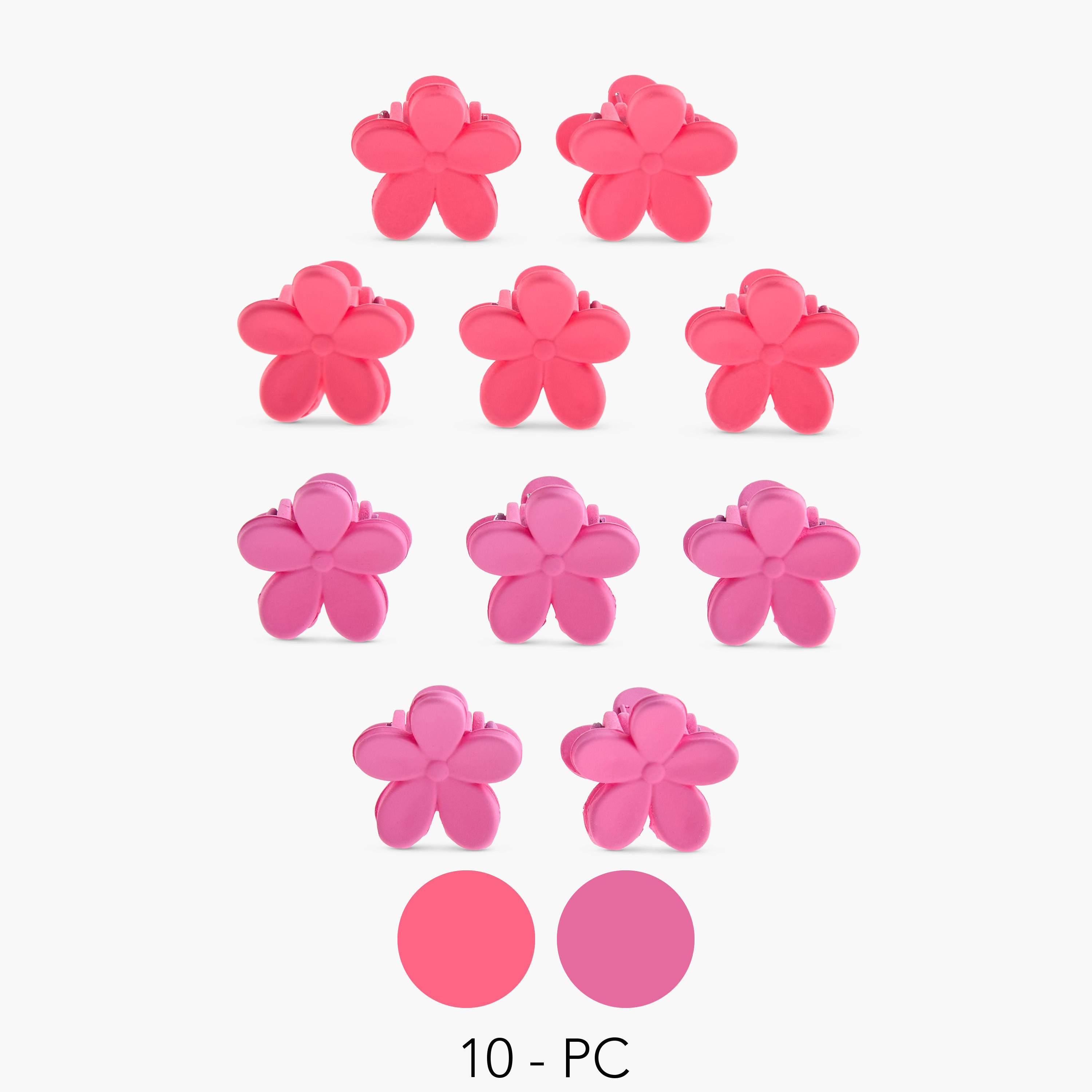 Pack of 10 Floral Shape Hair Clamp-women-hairaccessories-clamps-image-1
