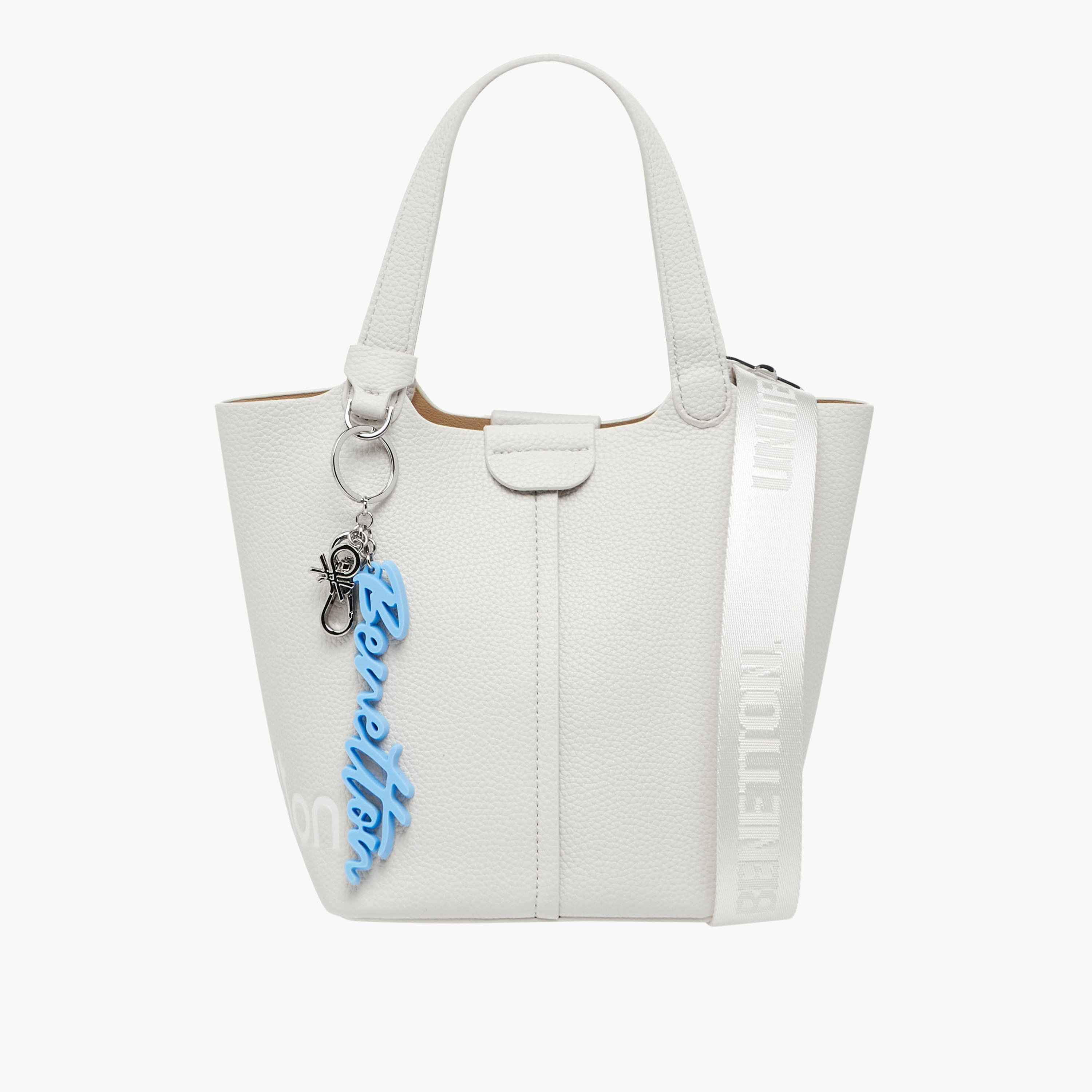 UCB Textured Mini Tote Bag with Bag Charm-women-bagsandwallets-handbags-image-1