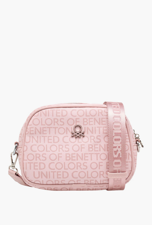 UCB Monogram Print Crossbody Bag with Detachable Strap-women-image-1