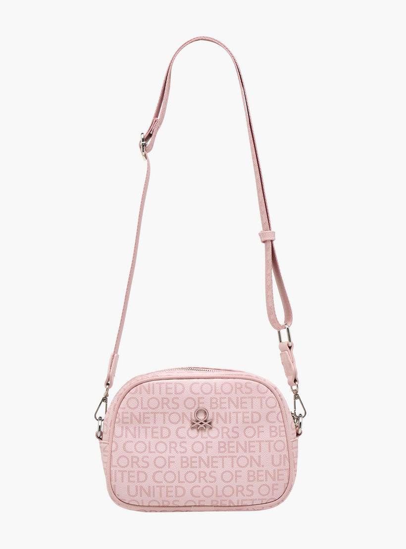 UCB Monogram Print Crossbody Bag with Detachable Strap-women-bagsandwallets-handbags-image-2