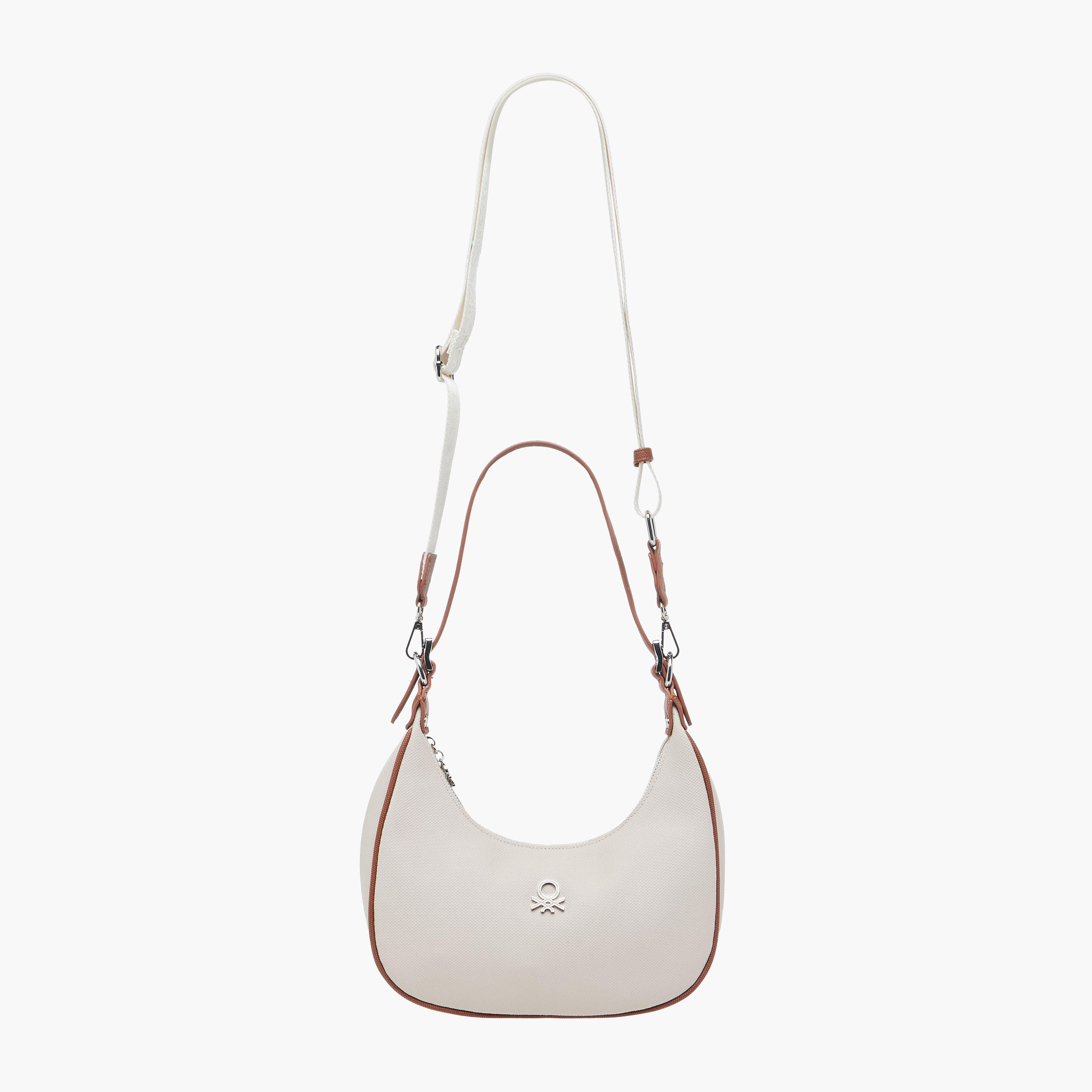 UCB Textured Baguette Bag with Adjustable Strap-women-bagsandwallets-handbags-image-3