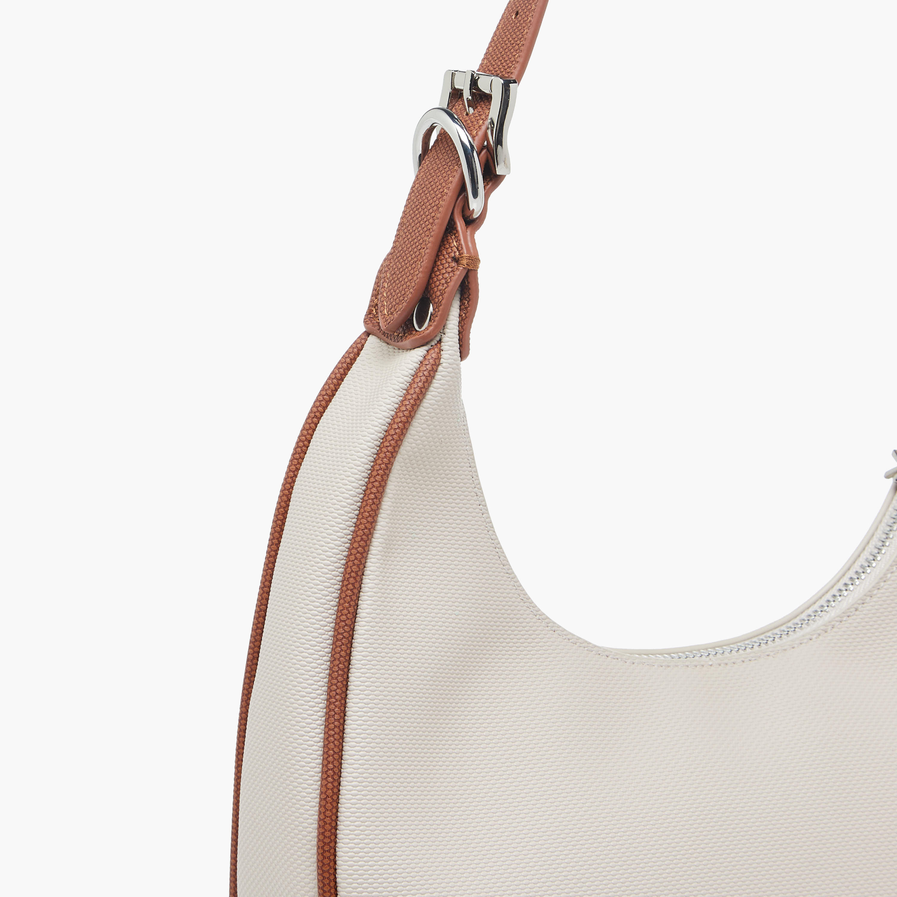 UCB Textured Baguette Bag with Adjustable Strap-women-bagsandwallets-handbags-image-6