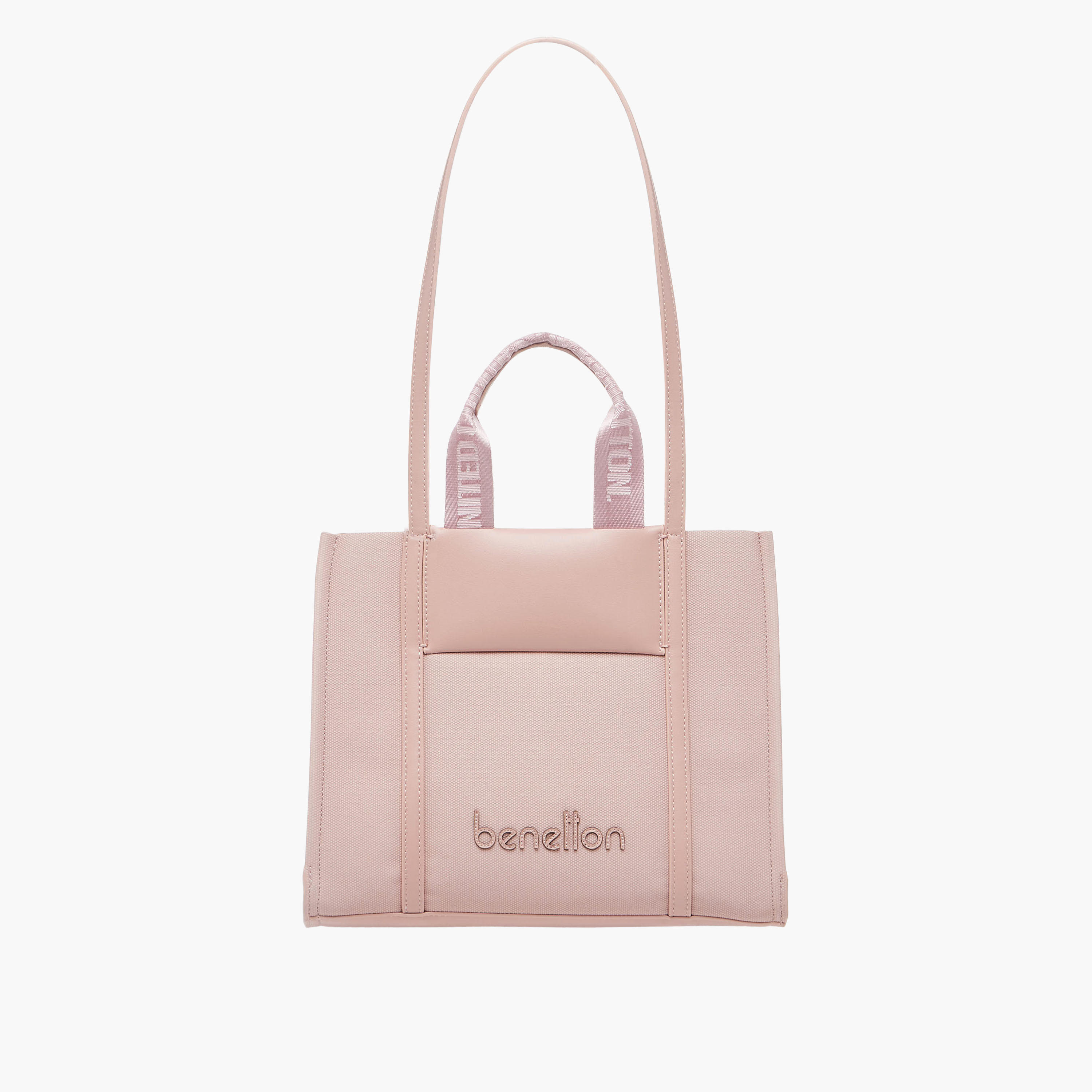 شنطة توتي بارزة الملمس بمقابض مزدوجة من يو سي بي-women-bagsandwallets-handbags-image-1