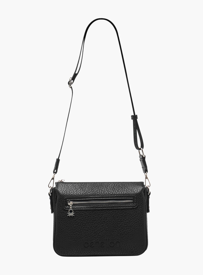 UCB Textured Crossbody Bag with Detachable Strap-women-bagsandwallets-handbags-image-2