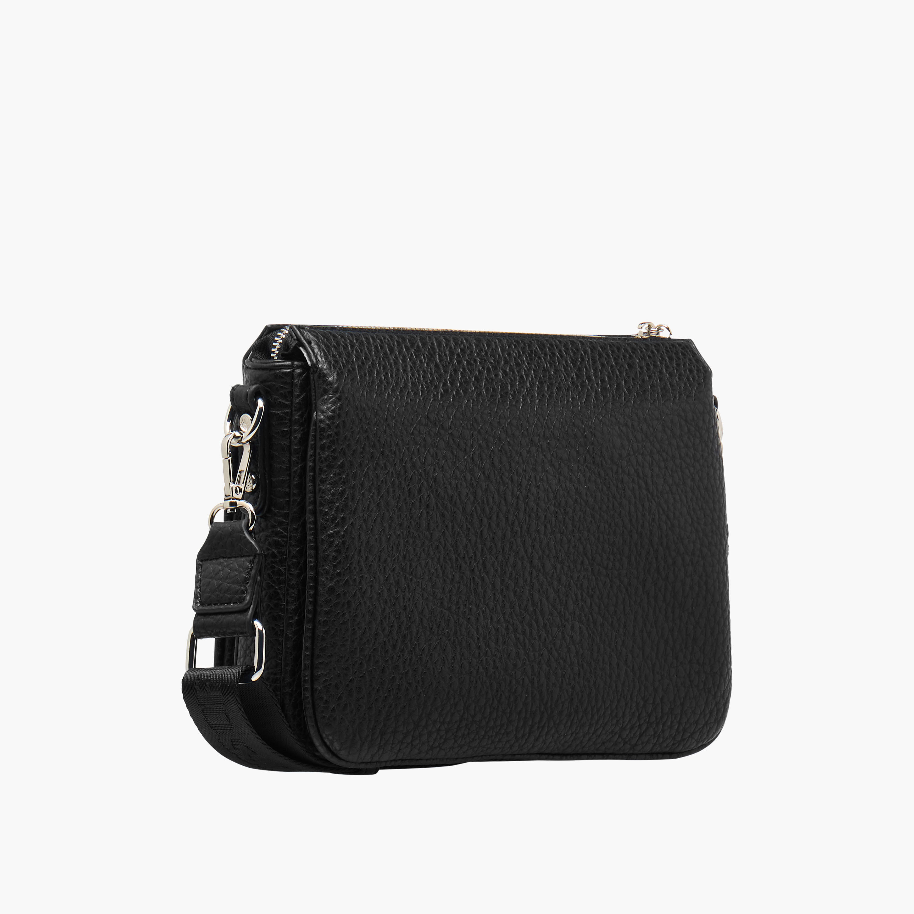 UCB Textured Crossbody Bag with Detachable Strap-women-bagsandwallets-handbags-image-3