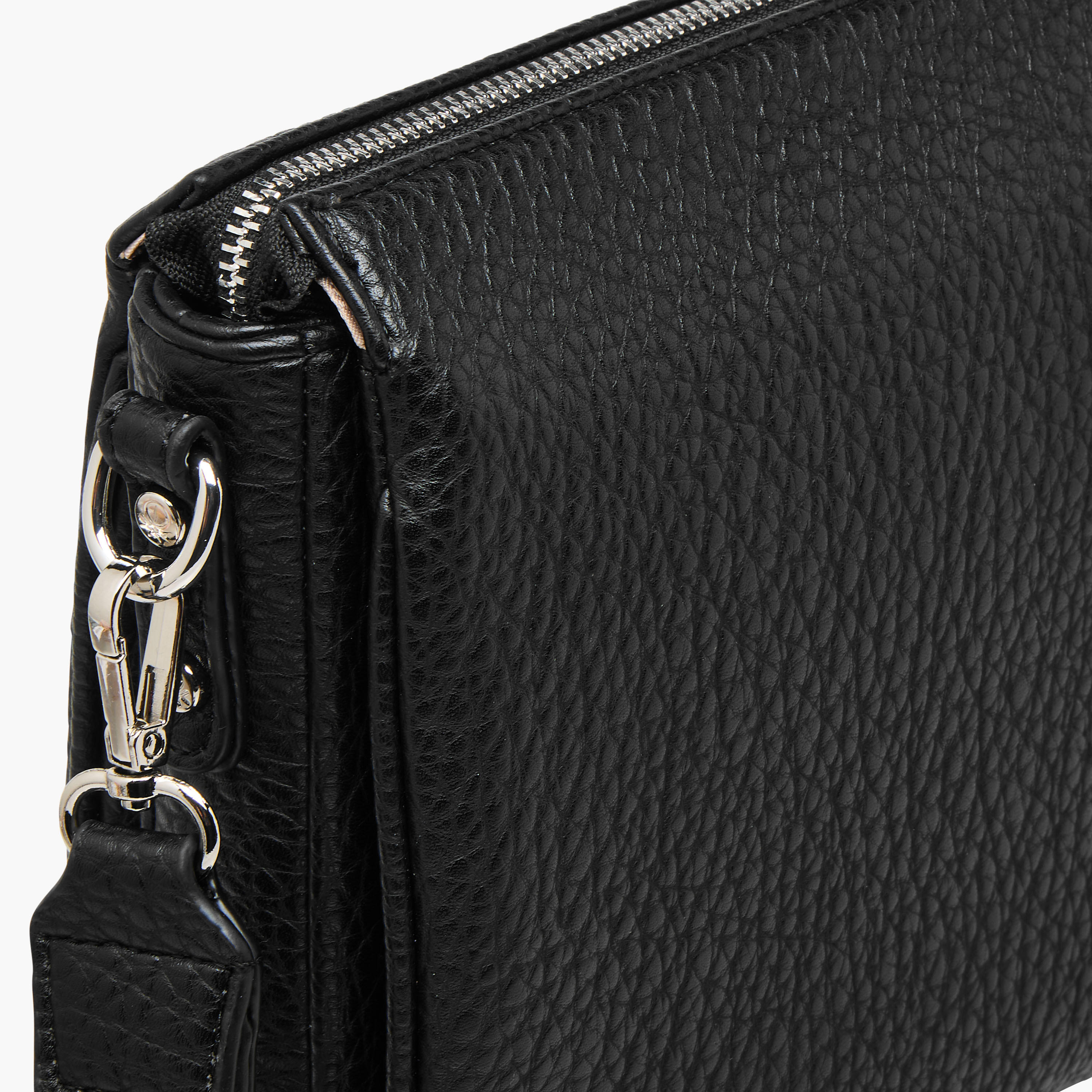 UCB Textured Crossbody Bag with Detachable Strap-women-bagsandwallets-handbags-image-5