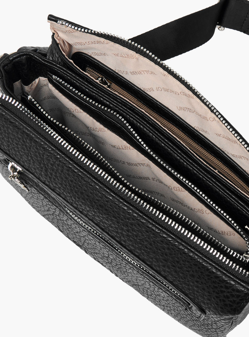 UCB Textured Crossbody Bag with Detachable Strap-women-bagsandwallets-handbags-image-8