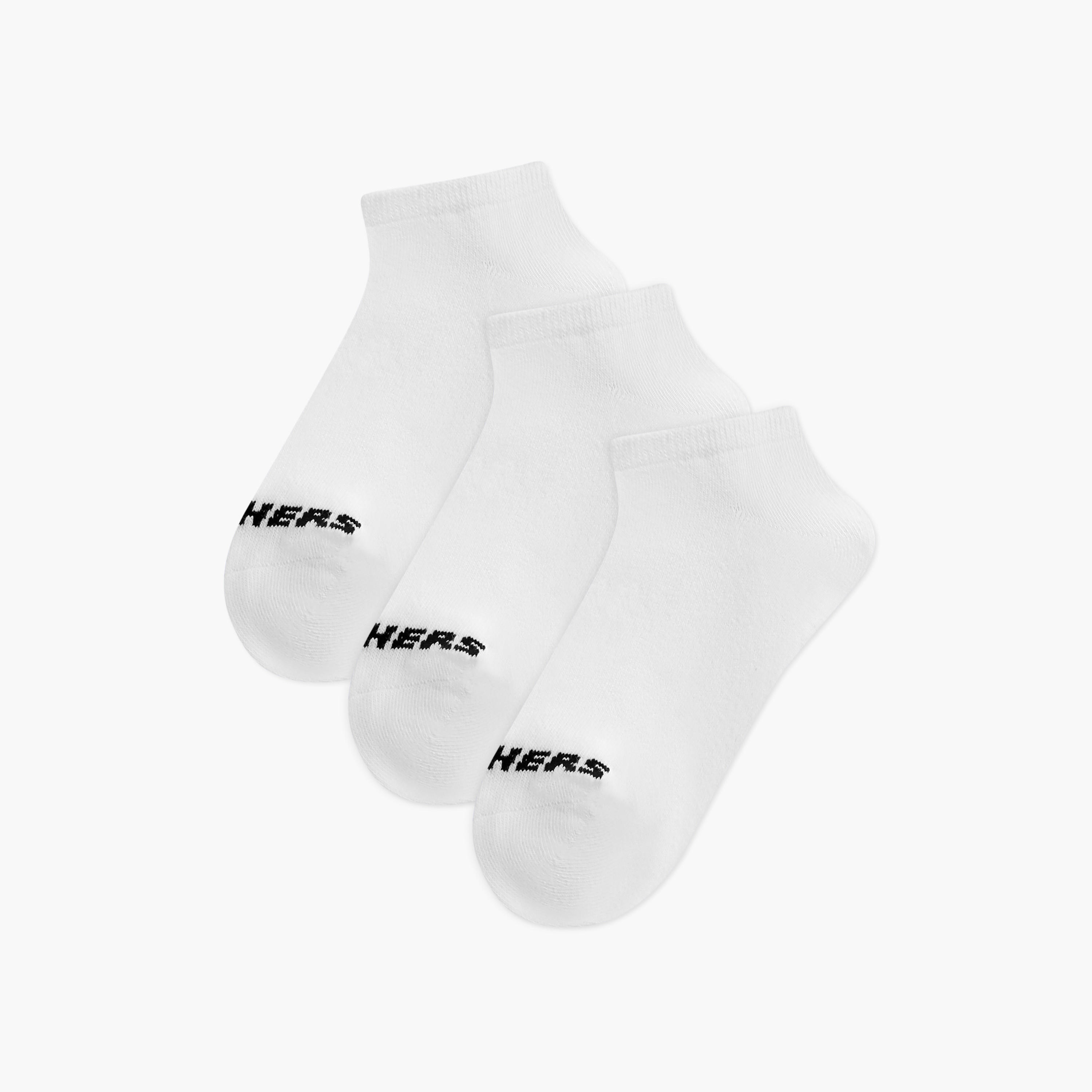 Skechers Solid No Show Sports Socks - Set of 3-girls-accessories-socks-image-1