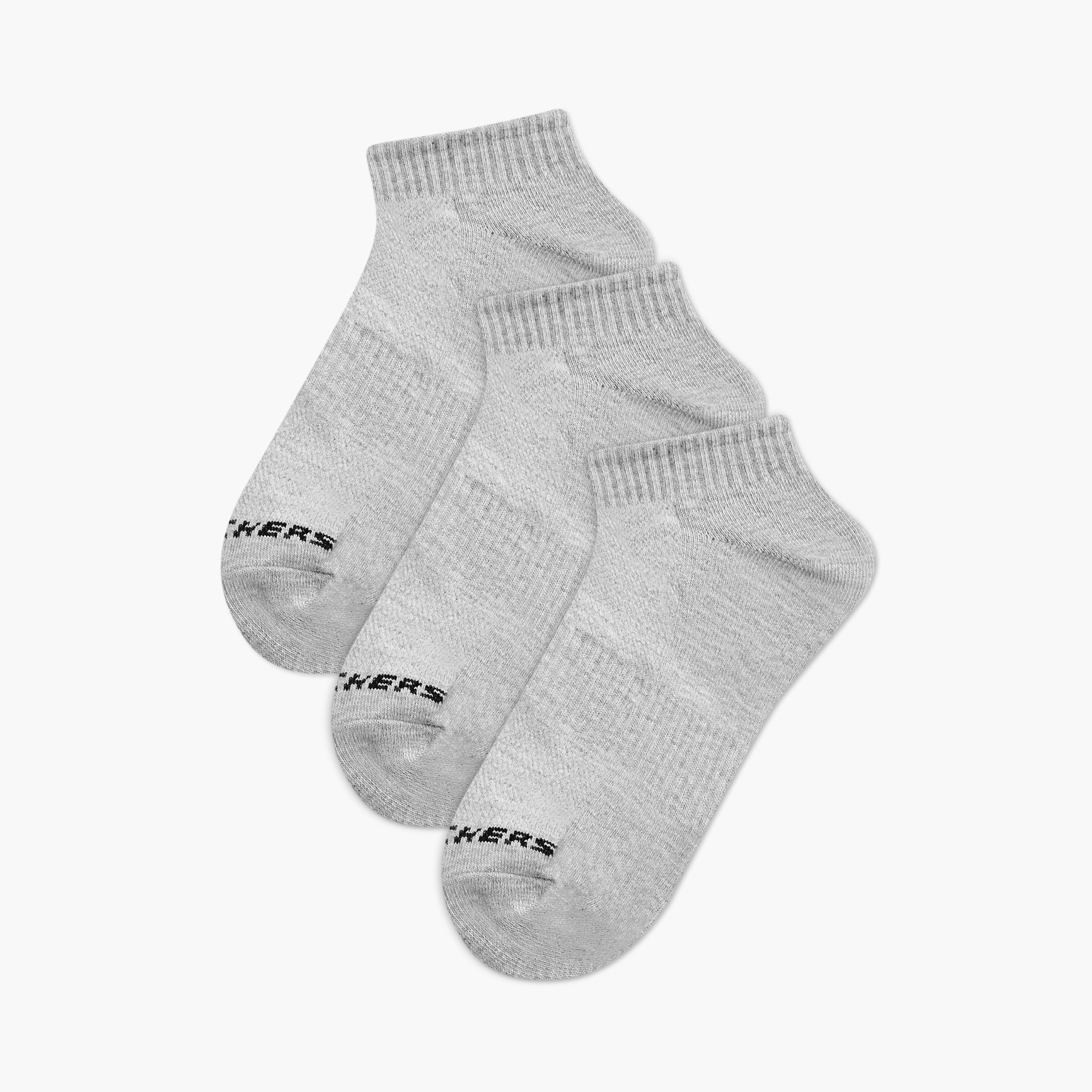 Skechers Solid Ankle Length Sports Socks - Set of 3-men-socks-image-1
