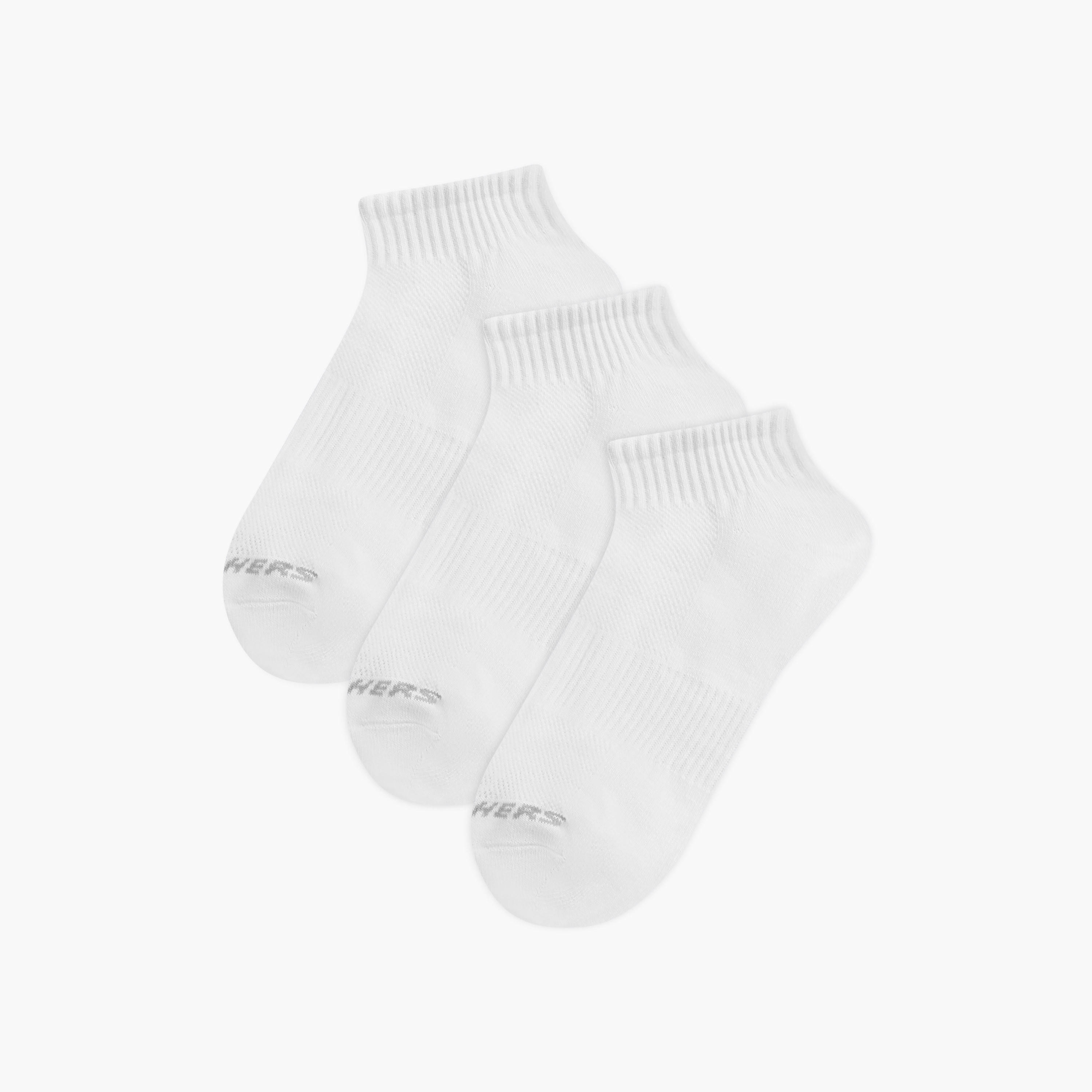 Skechers Textured Ankle Length Sports Socks - Set of 3-men-socks-image-1