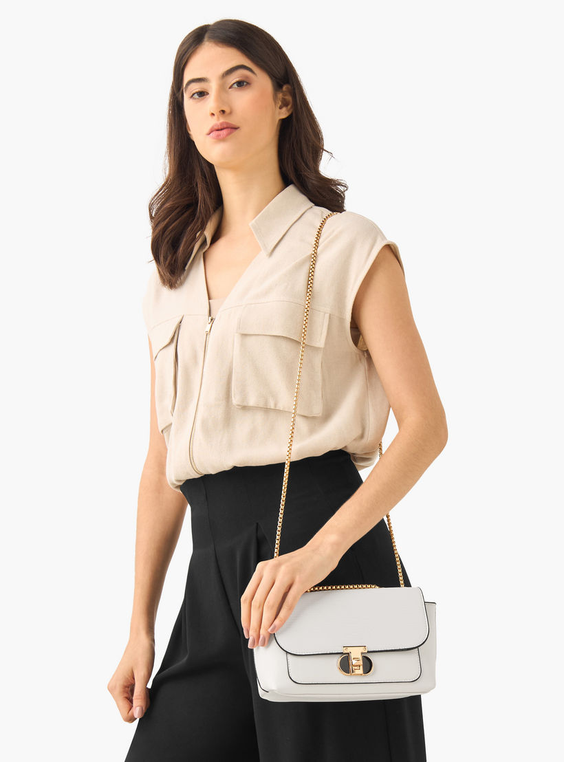 Sasha SAM Textured Crossbody Bag with Chain Strap-women-bagsandwallets-handbags-image-2