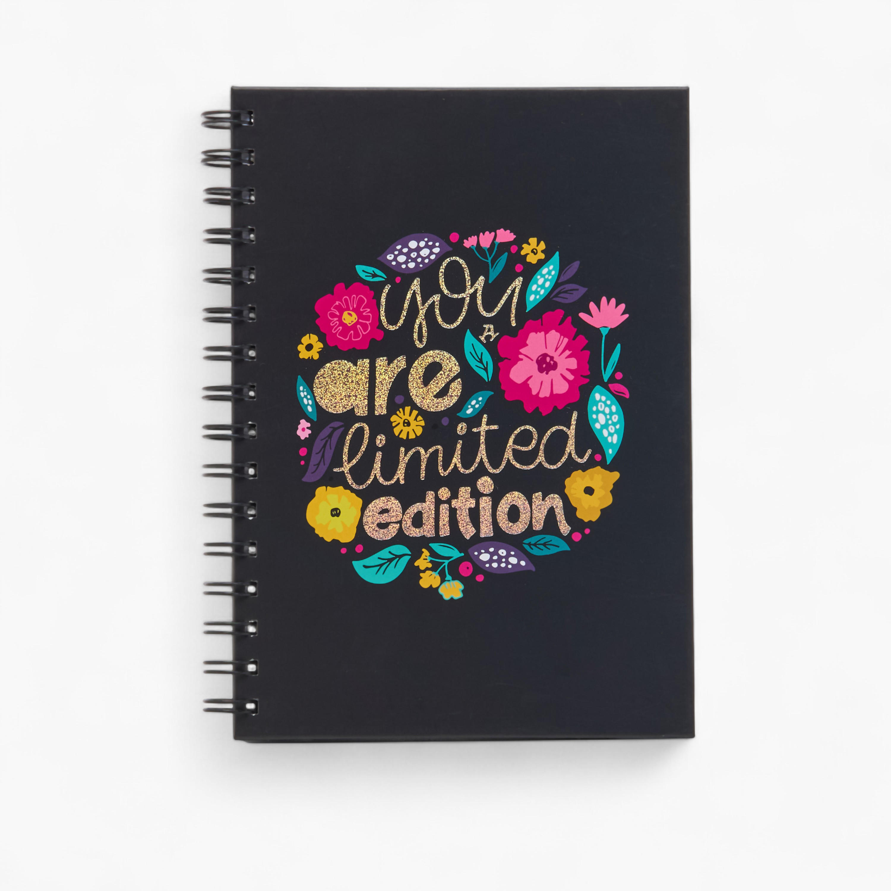 Slogan Print A5 Notebook with Spiral Binding - 80 Pages-school-stationery-notebooks-image-1