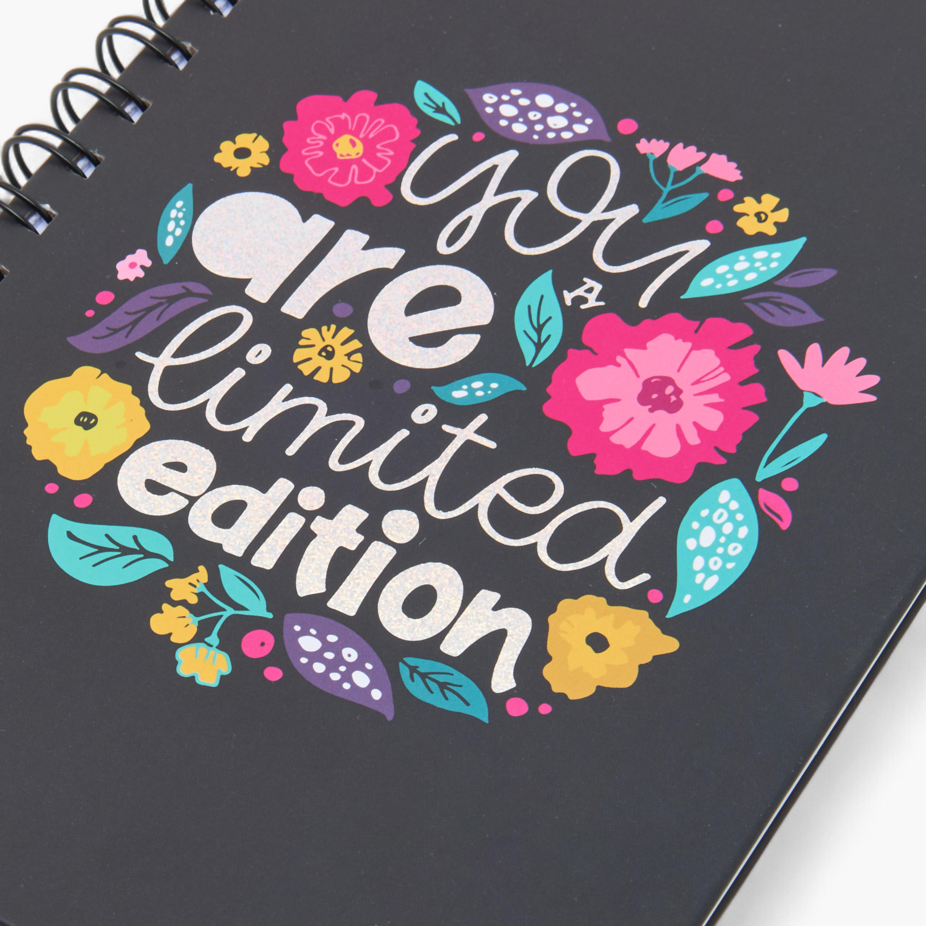 Slogan Print A5 Notebook with Spiral Binding - 80 Pages-school-stationery-notebooks-image-3