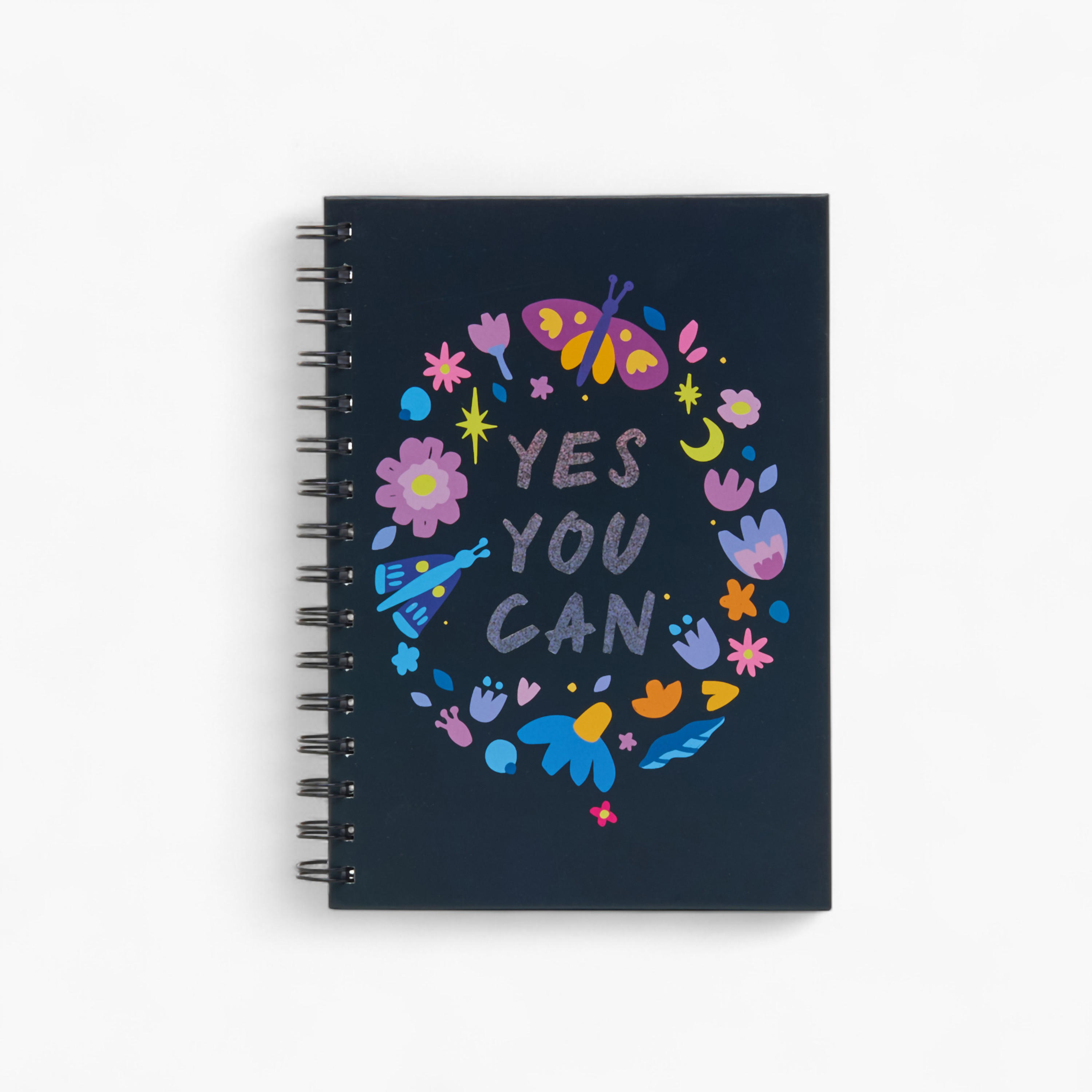 Slogan Print A5 Notebook with Spiral Binding - 80 Pages-school-stationery-notebooks-image-1