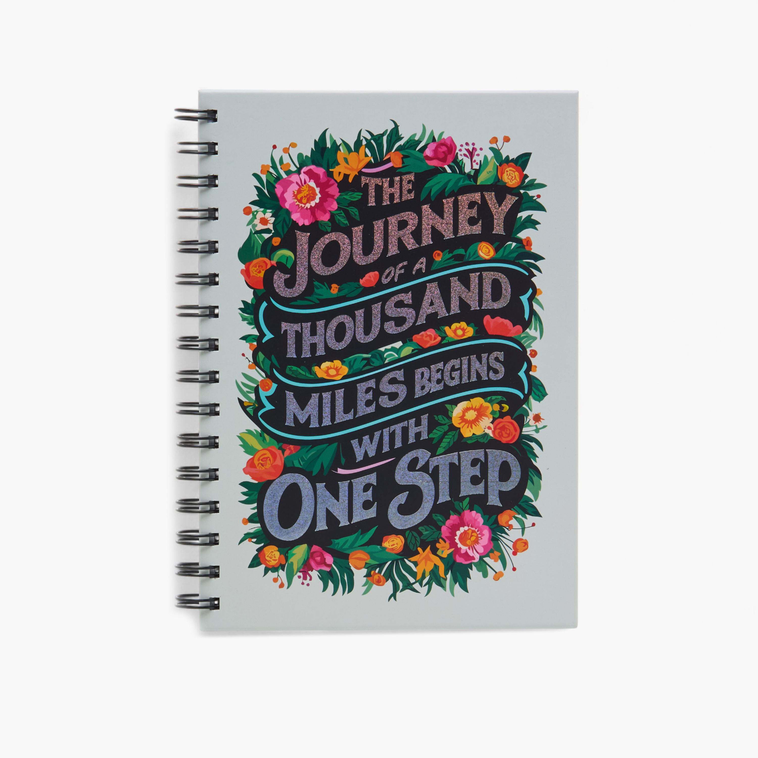 Slogan Print A5 Notebook with Spiral Binding - 80 Pages-school-stationery-notebooks-image-1