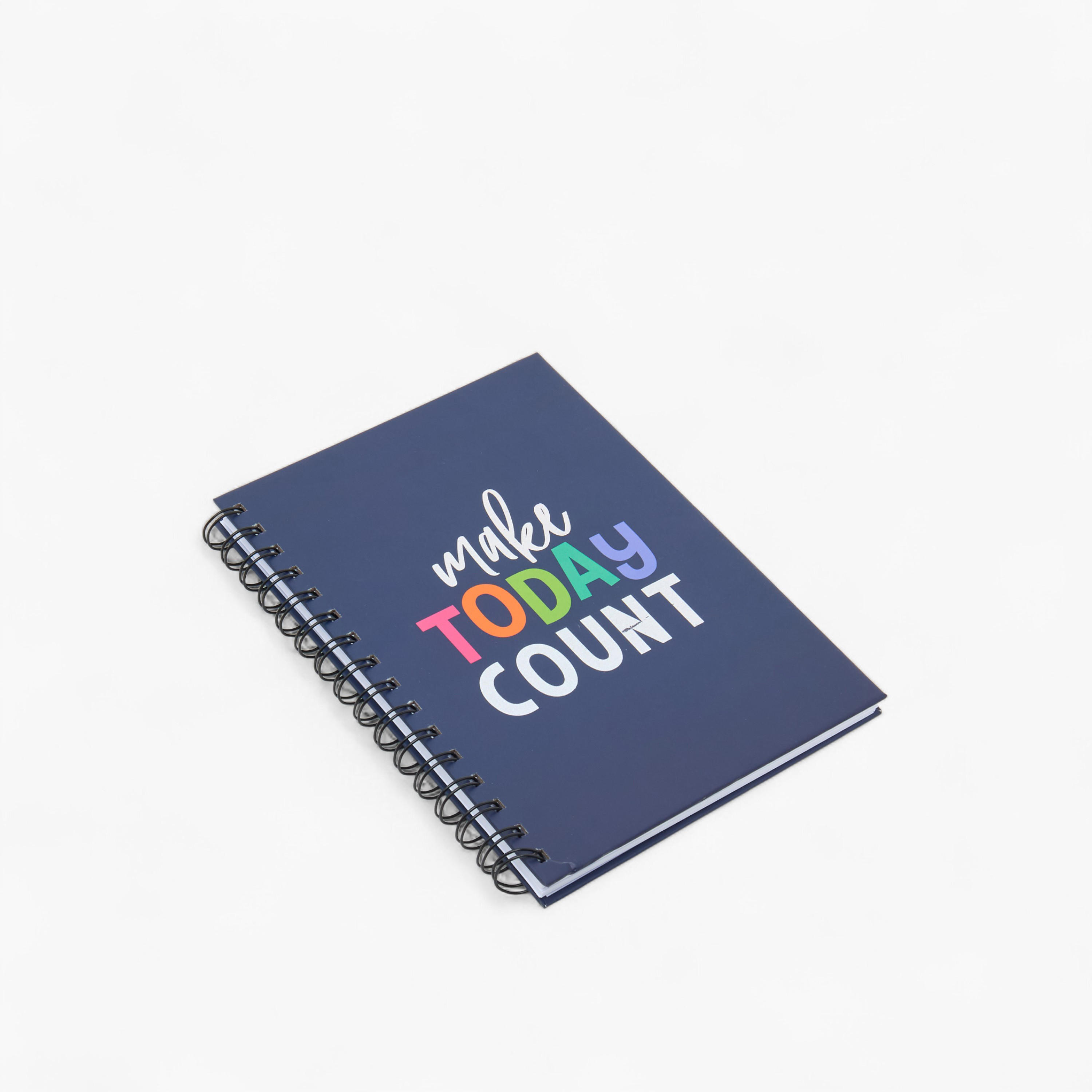 Slogan Print A5 Spiral Notebook - 80 Pages-school-stationery-notebooks-image-2