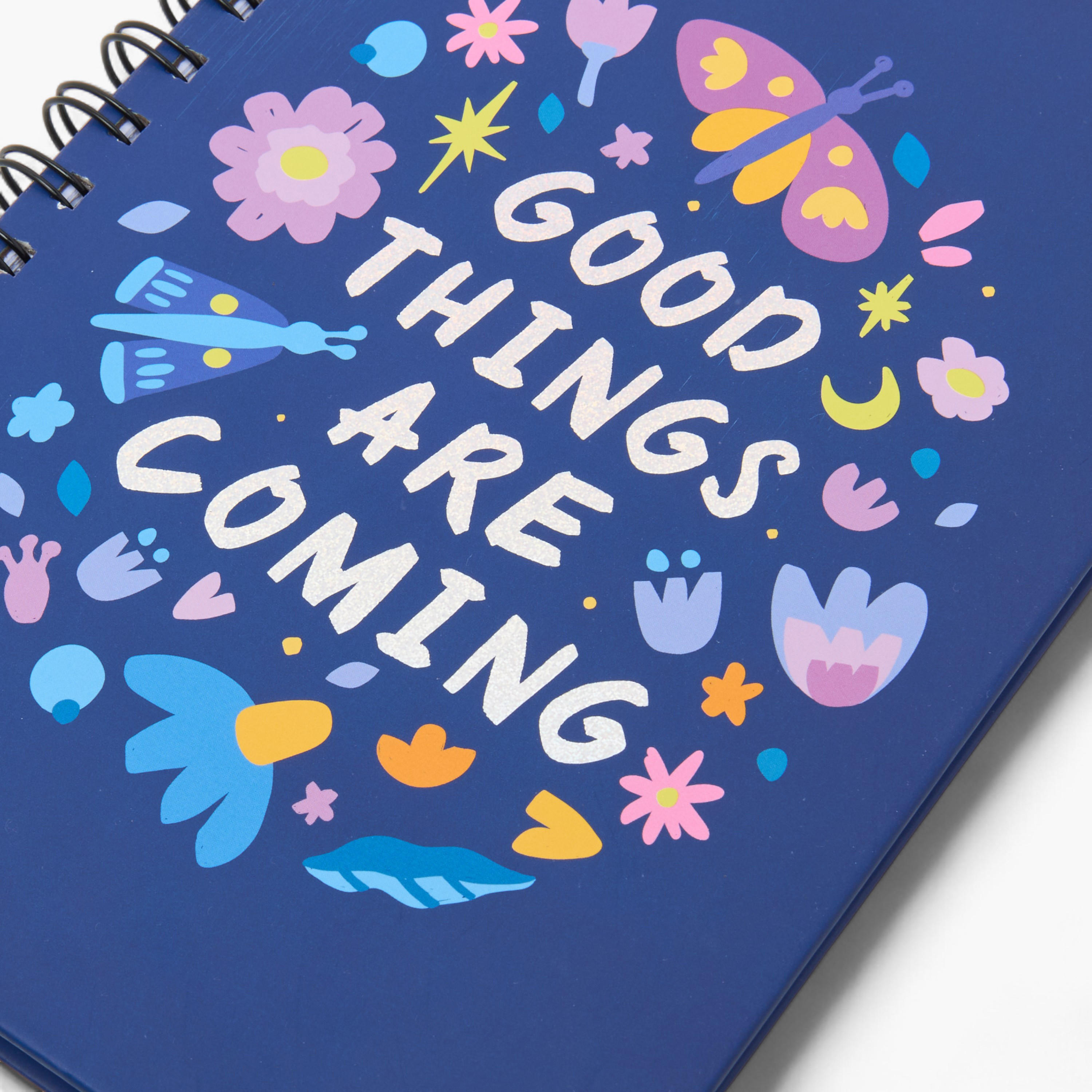 Slogan Print  A5 Notebook with Spiral Binding - 80 pages-school-stationery-notebooks-image-3