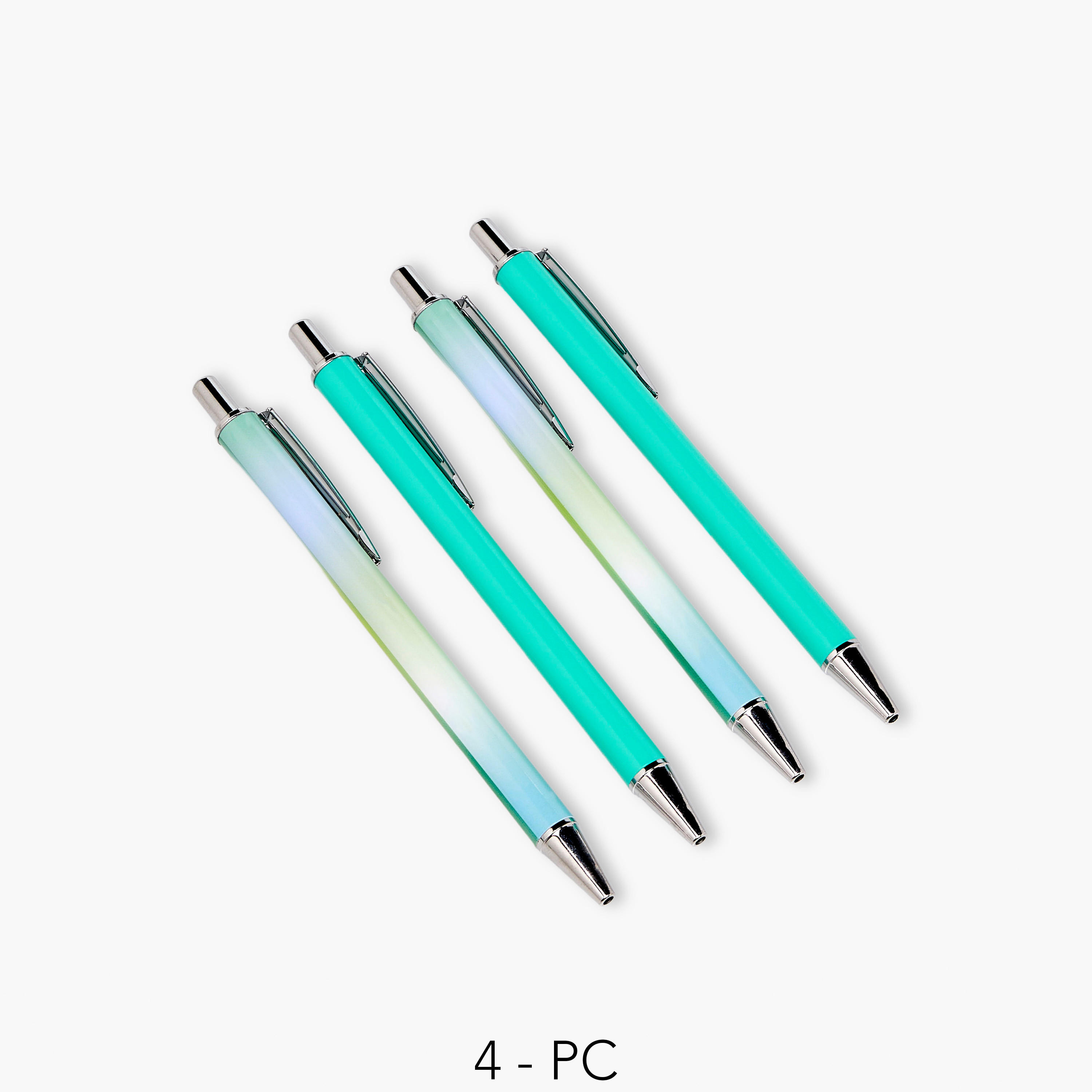 Ball Pen with Gradient Prints - Set of 4-school-stationery-pensandpencils-image-1