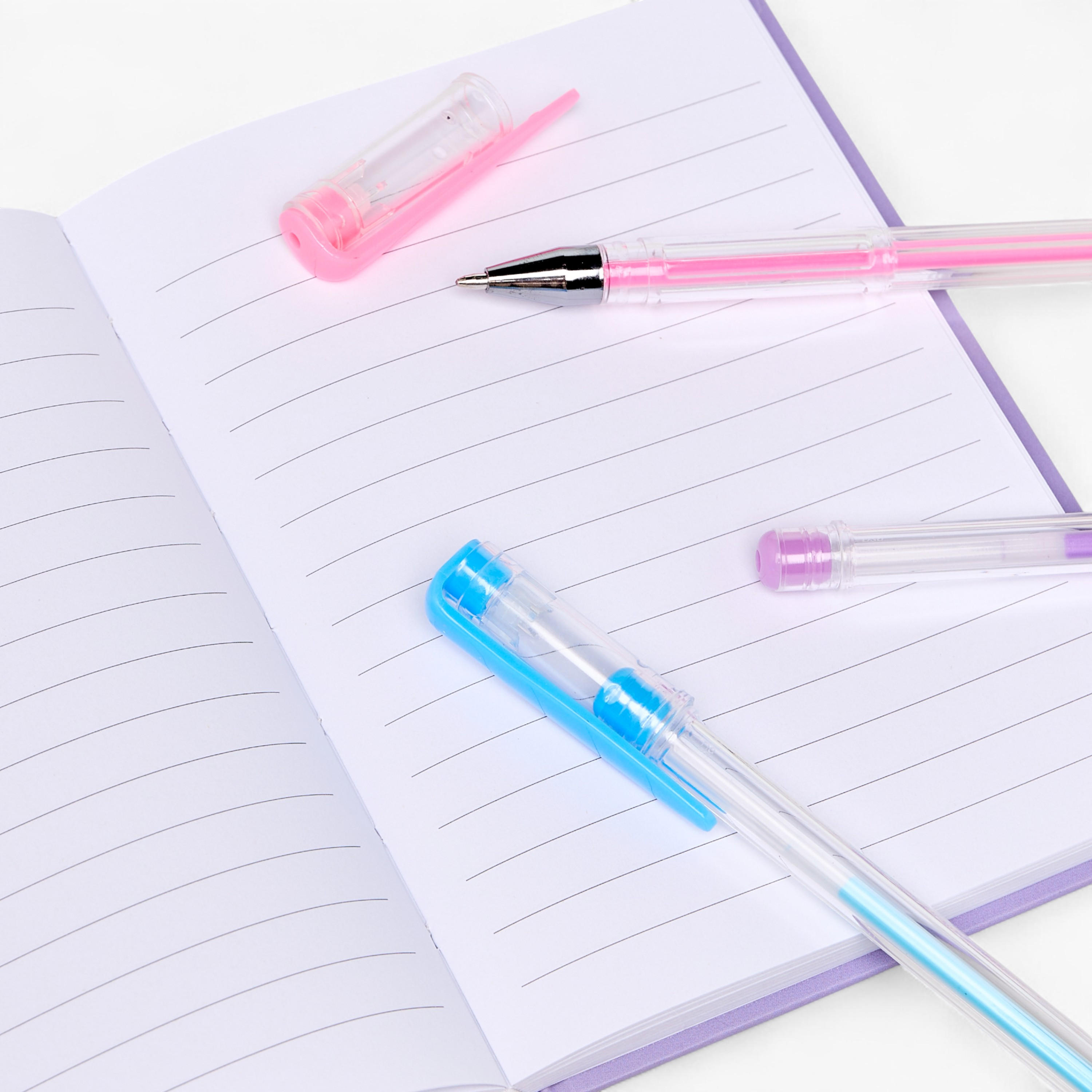 Bow Stationery Set with Book, Stickers, Pens - Set of 6-school-stationery-sets-image-6