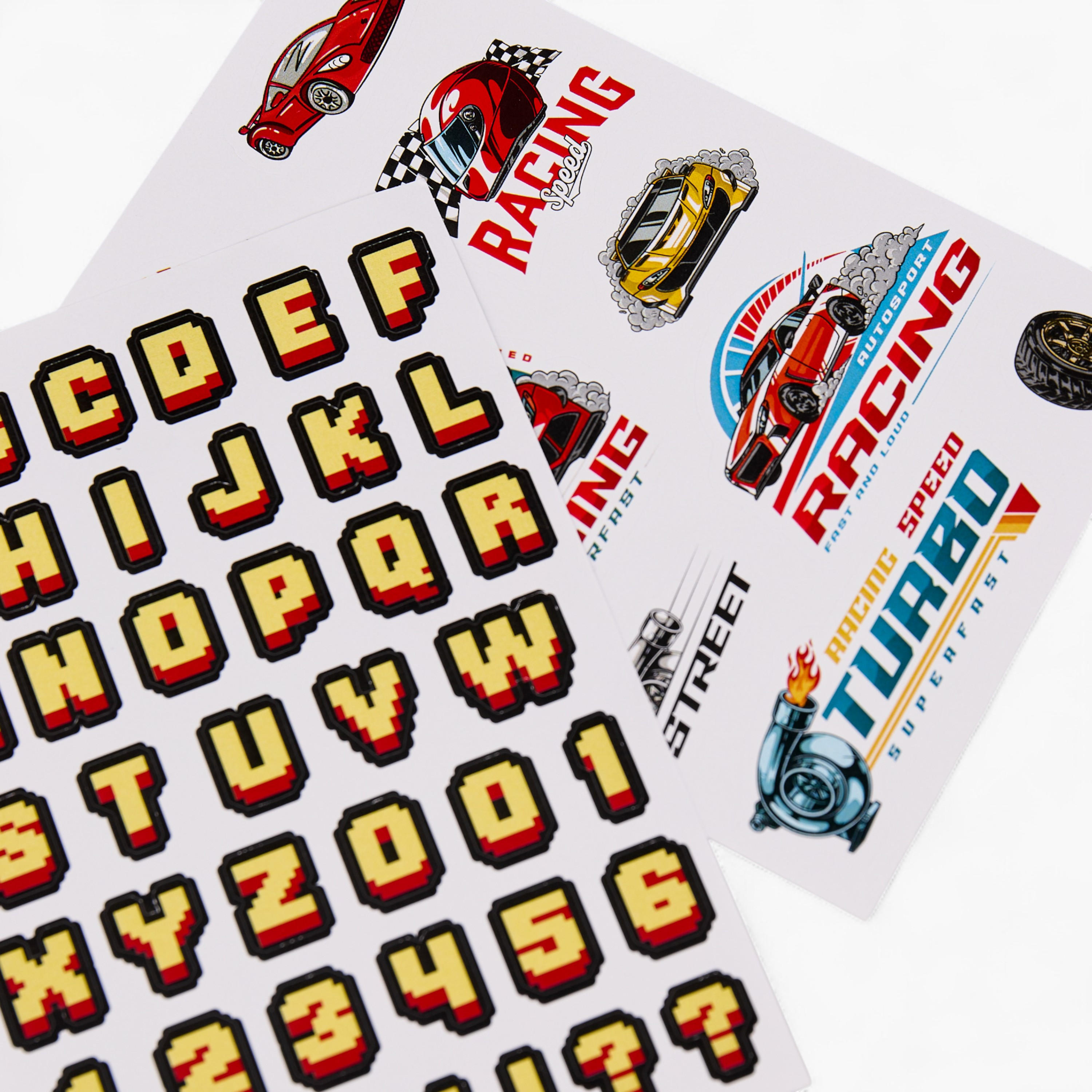 Racing Stationery Set with Book, Stickers, Pens - Set of 6-school-stationery-sets-image-7