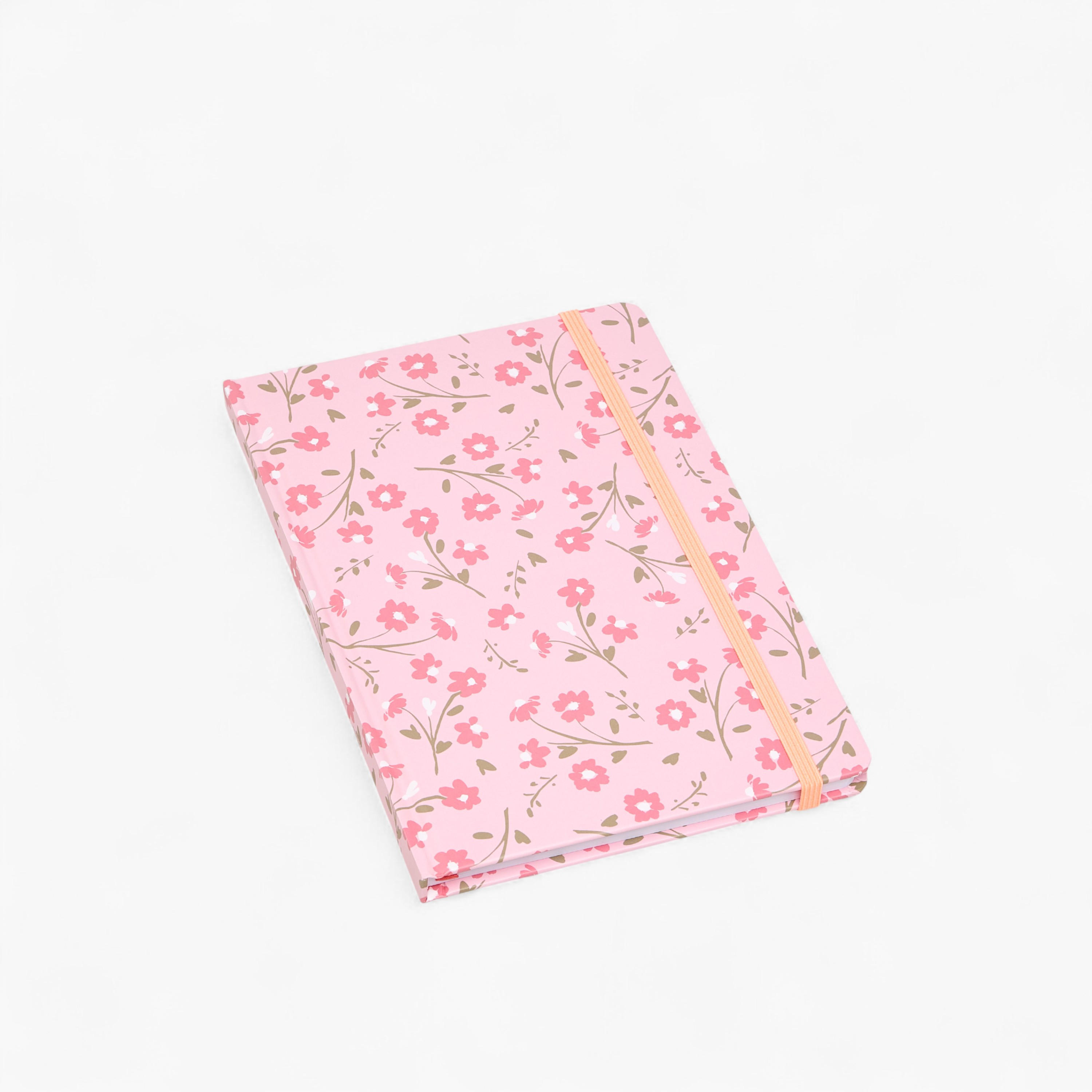 Floral Print Stationery Set with Notebook, Sticker, Stencil, Tapes - Set of 5-school-stationery-sets-image-2