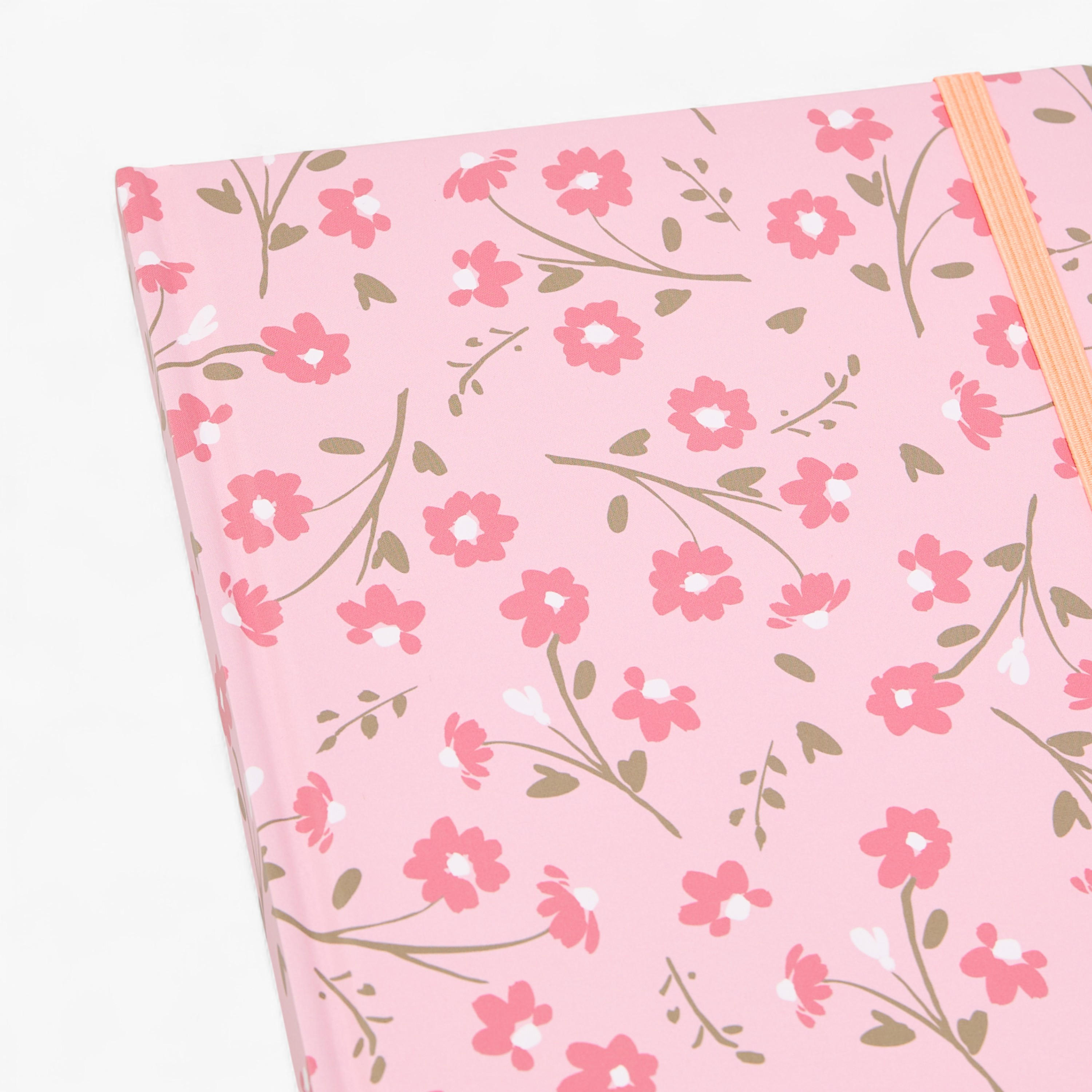Floral Print Stationery Set with Notebook, Sticker, Stencil, Tapes - Set of 5-school-stationery-sets-image-6