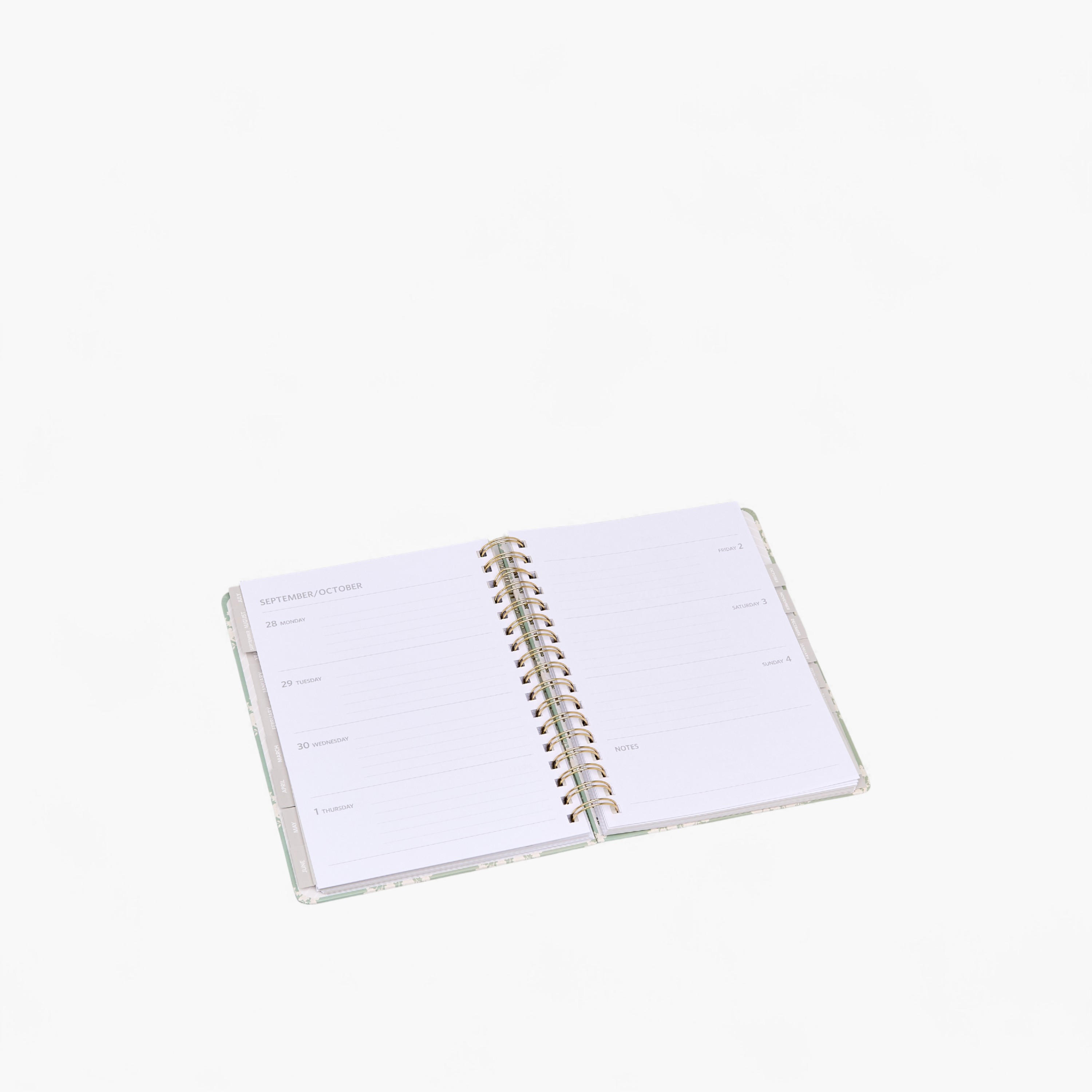 Floral Print Planner with Spiral Binding-school-stationery-notebooks-image-3