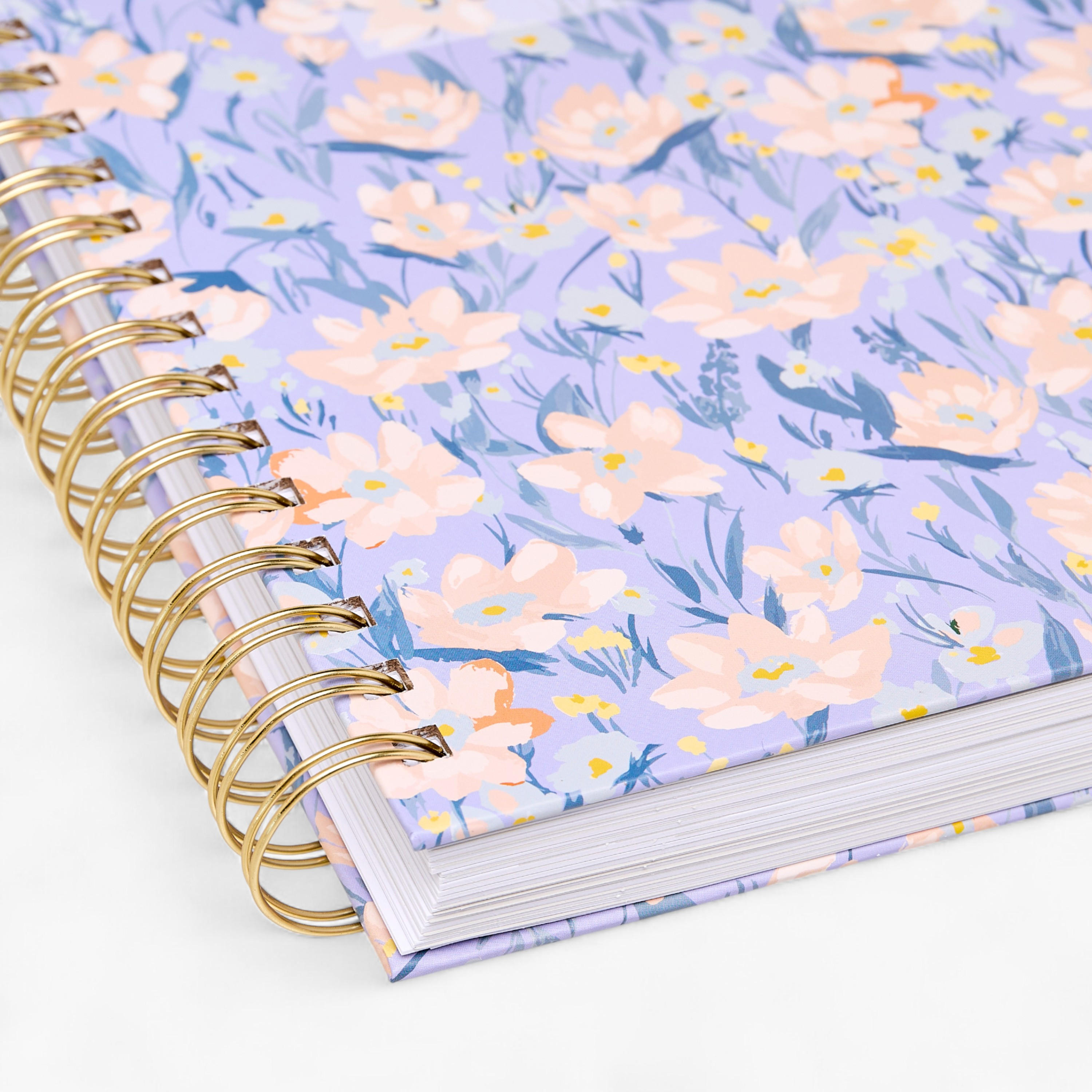 Floral Print Planner with Spiral Binding-school-stationery-planners-image-5