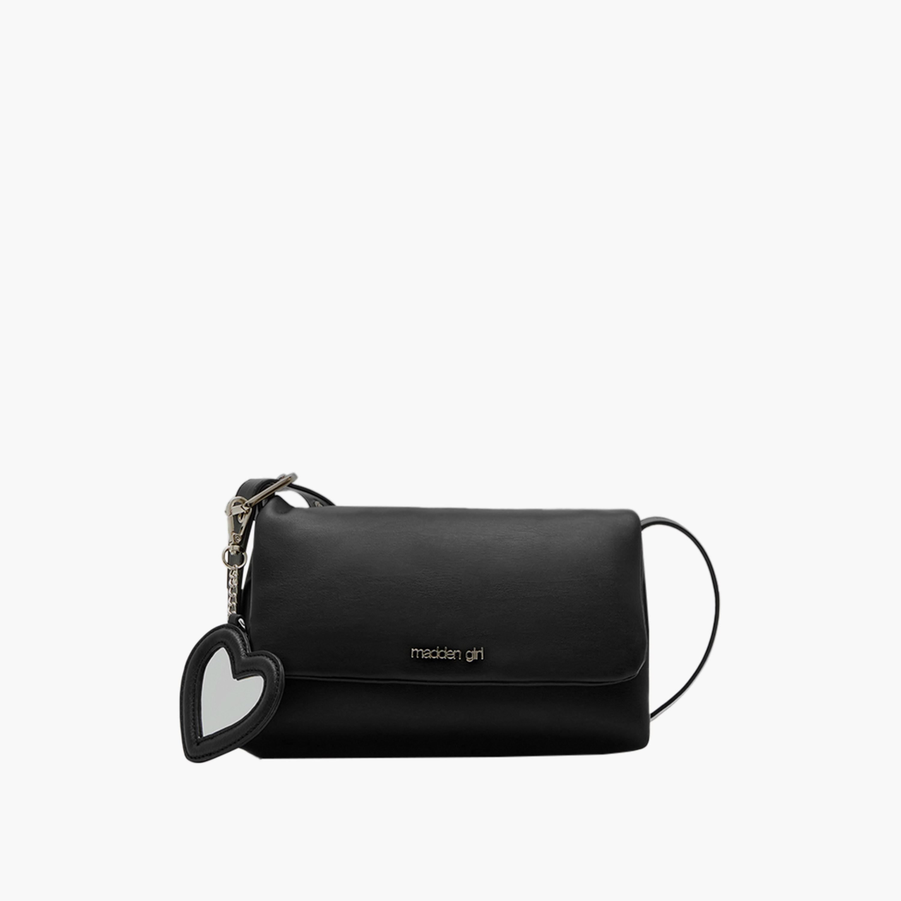 STEVE MADDEN Textured Shoulder Bag with Mirror Charm-women-bagsandwallets-handbags-image-1