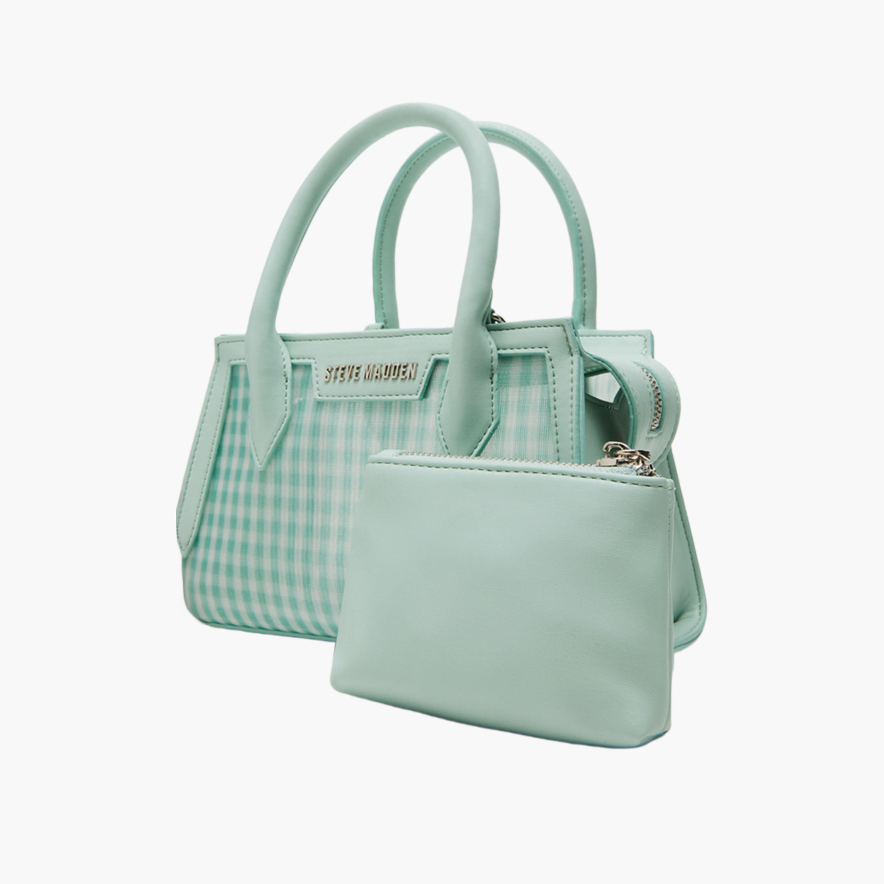 STEVE MADDEN Checked Tote Bag with Pouch-women-bagsandwallets-handbags-image-3