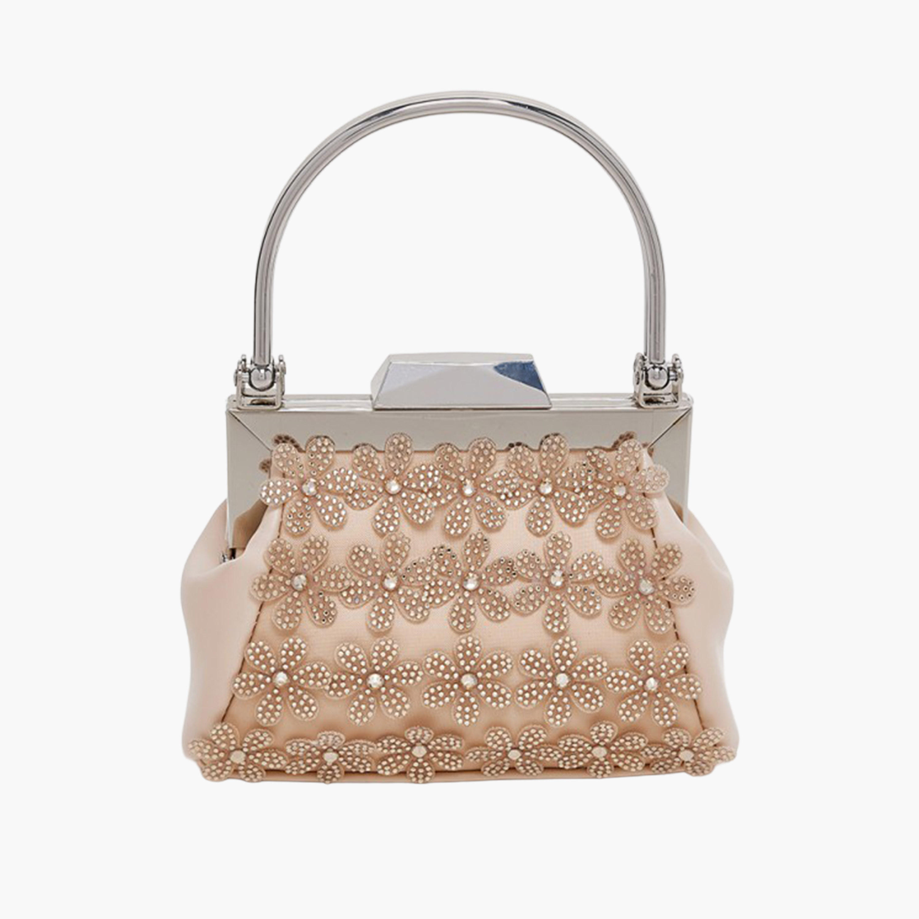 STEVE MADDEN Floral Embellished Clutch with Chain Strap-women-bagsandwallets-handbags-image-1