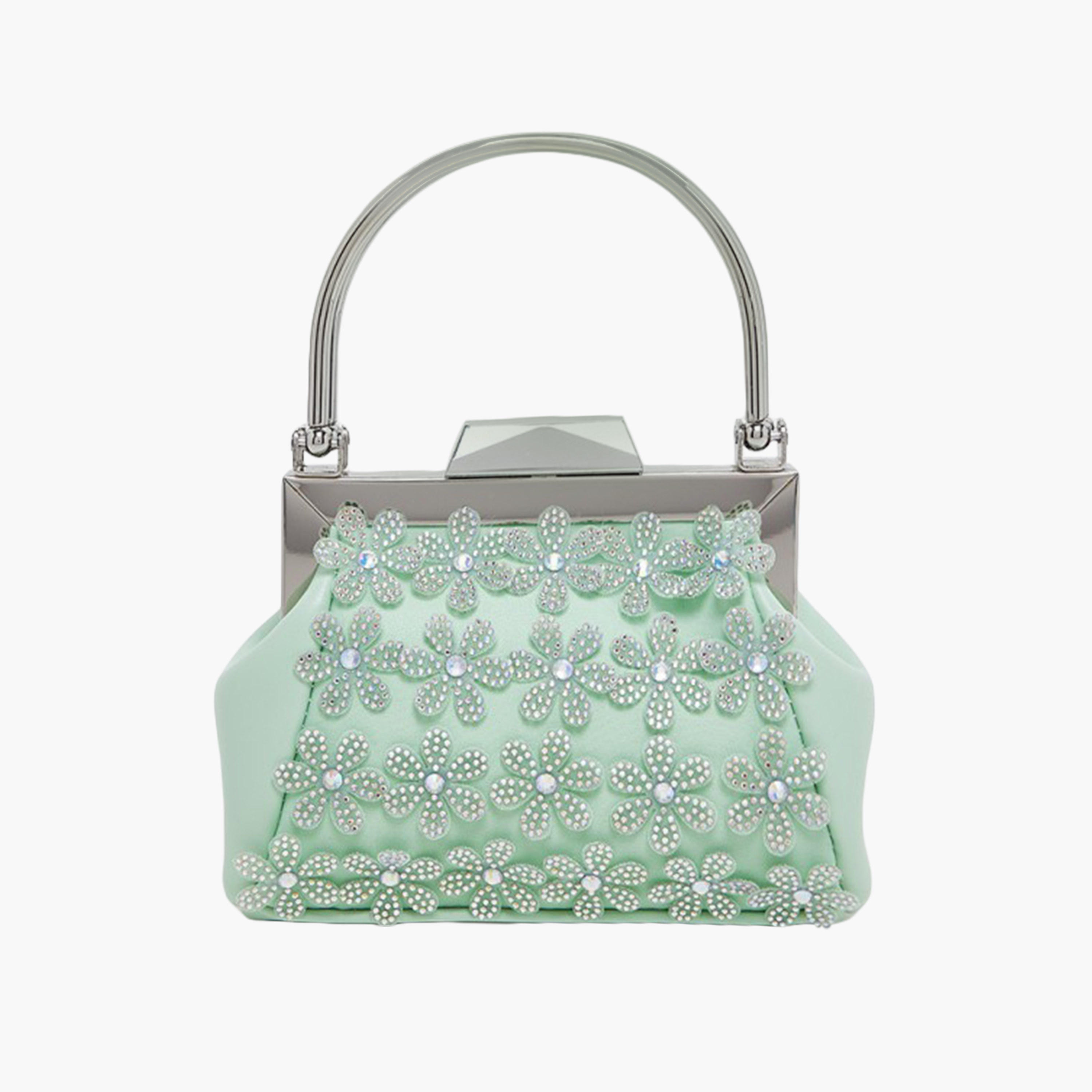 STEVE MADDEN Floral Embellished Clutch with Chain Strap-women-bagsandwallets-handbags-image-1