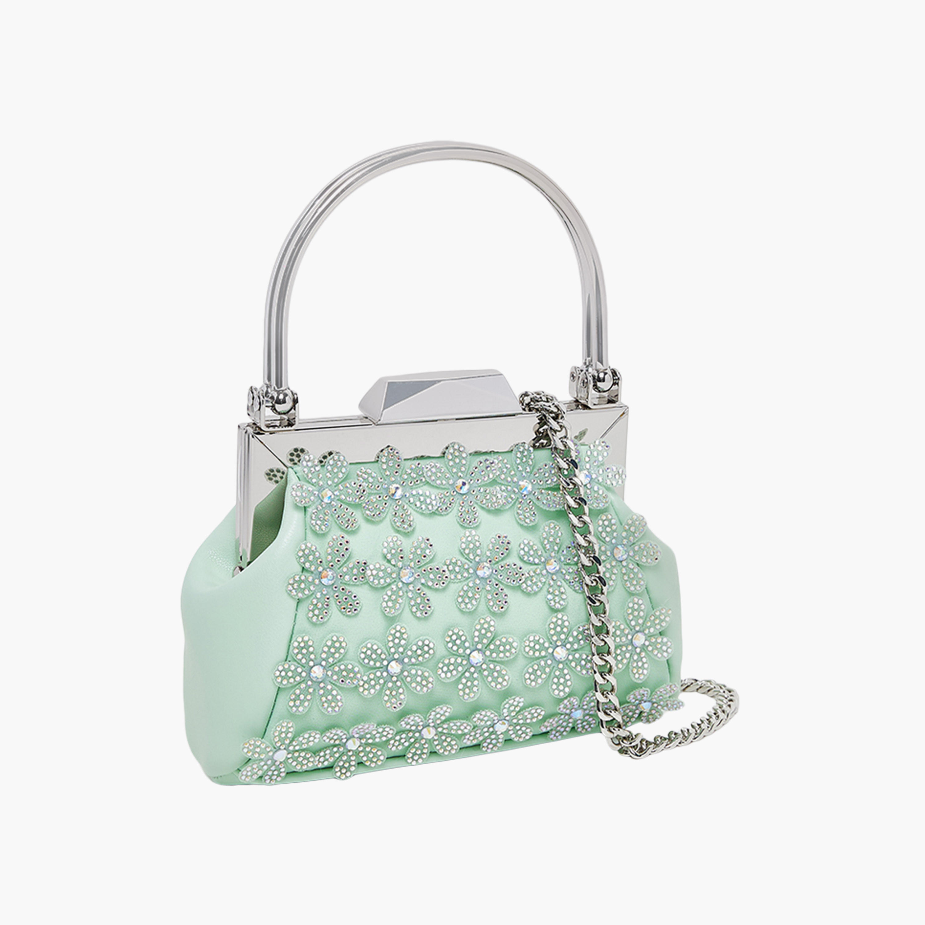STEVE MADDEN Floral Embellished Clutch with Chain Strap-women-bagsandwallets-handbags-image-3