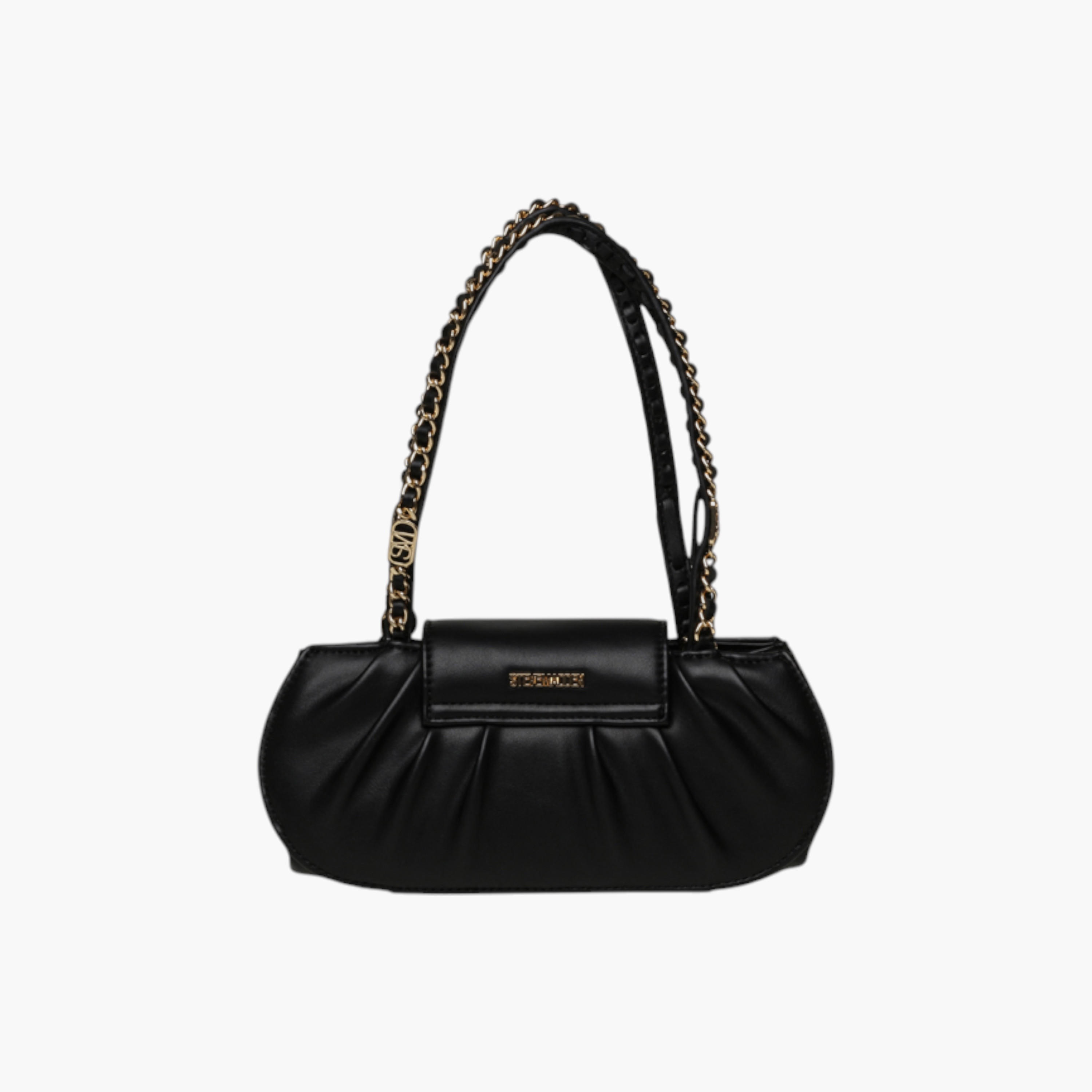 STEVE MADDEN Ruched Accent Shoulder Bag with Button Closure-women-bagsandwallets-handbags-image-2