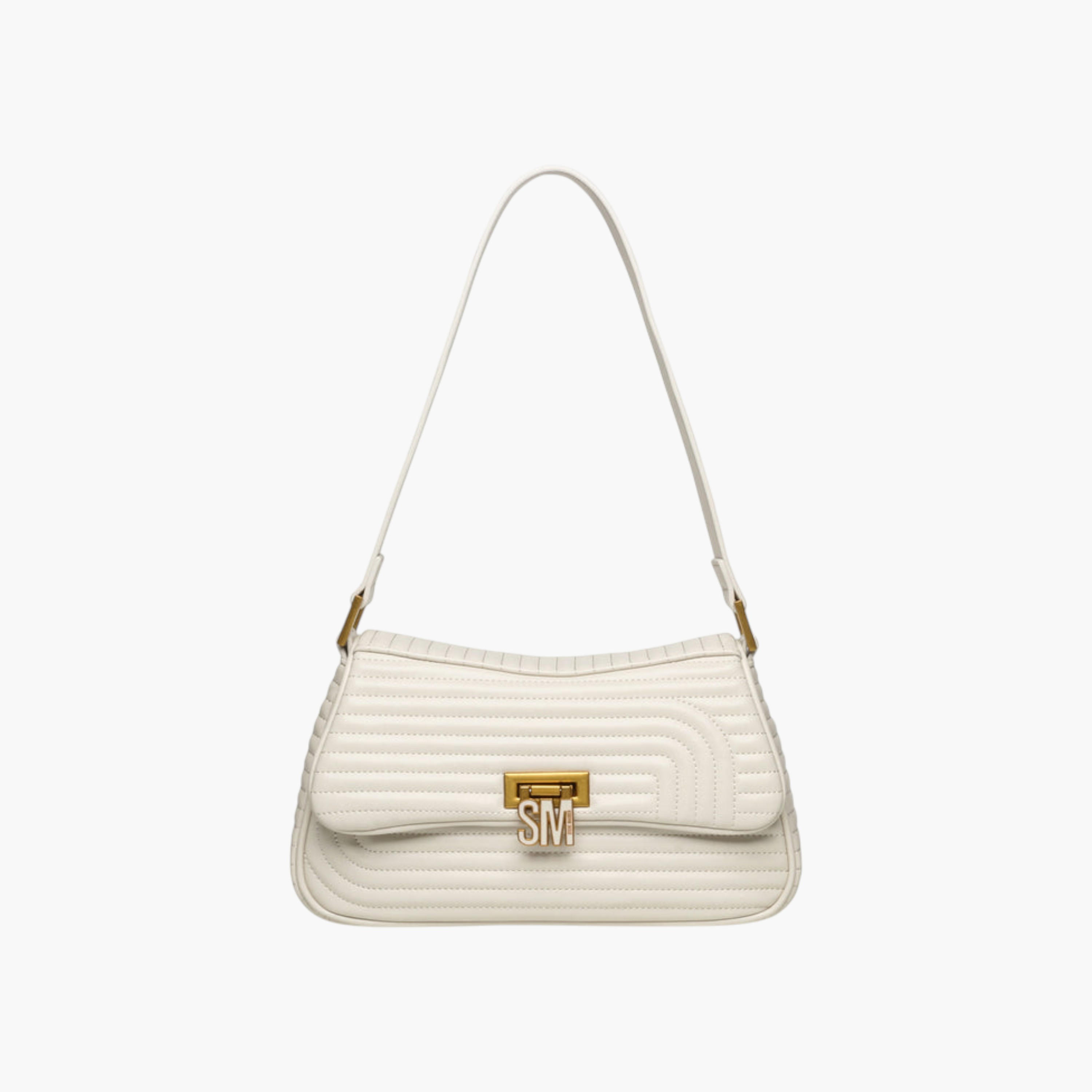 STEVE MADDEN Quilted Shoulder Bag with Button Closure-women-bagsandwallets-handbags-image-1