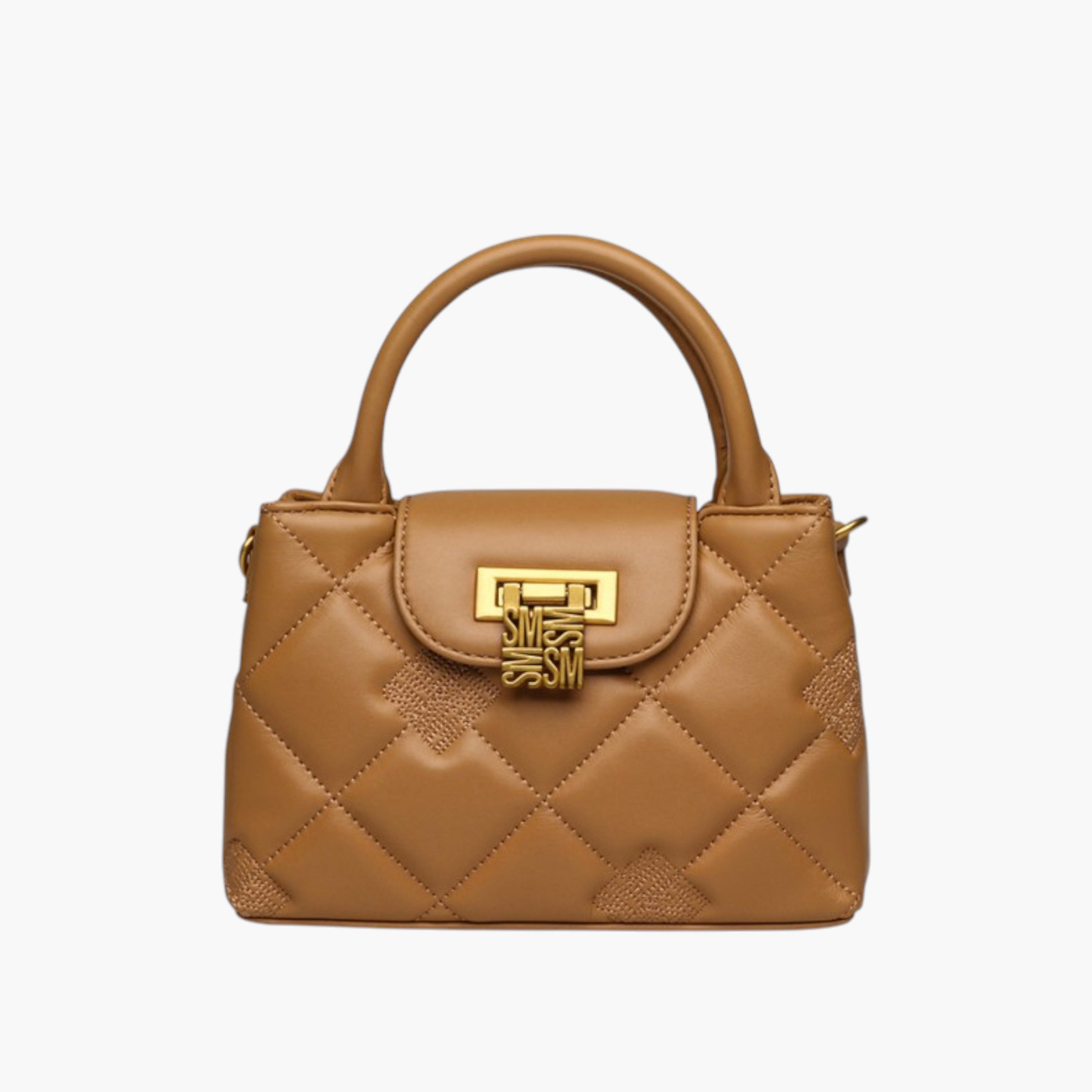 STEVE MADDEN Quilted Tote Bag with Grab Handle and Button Closure-women-bagsandwallets-handbags-image-1
