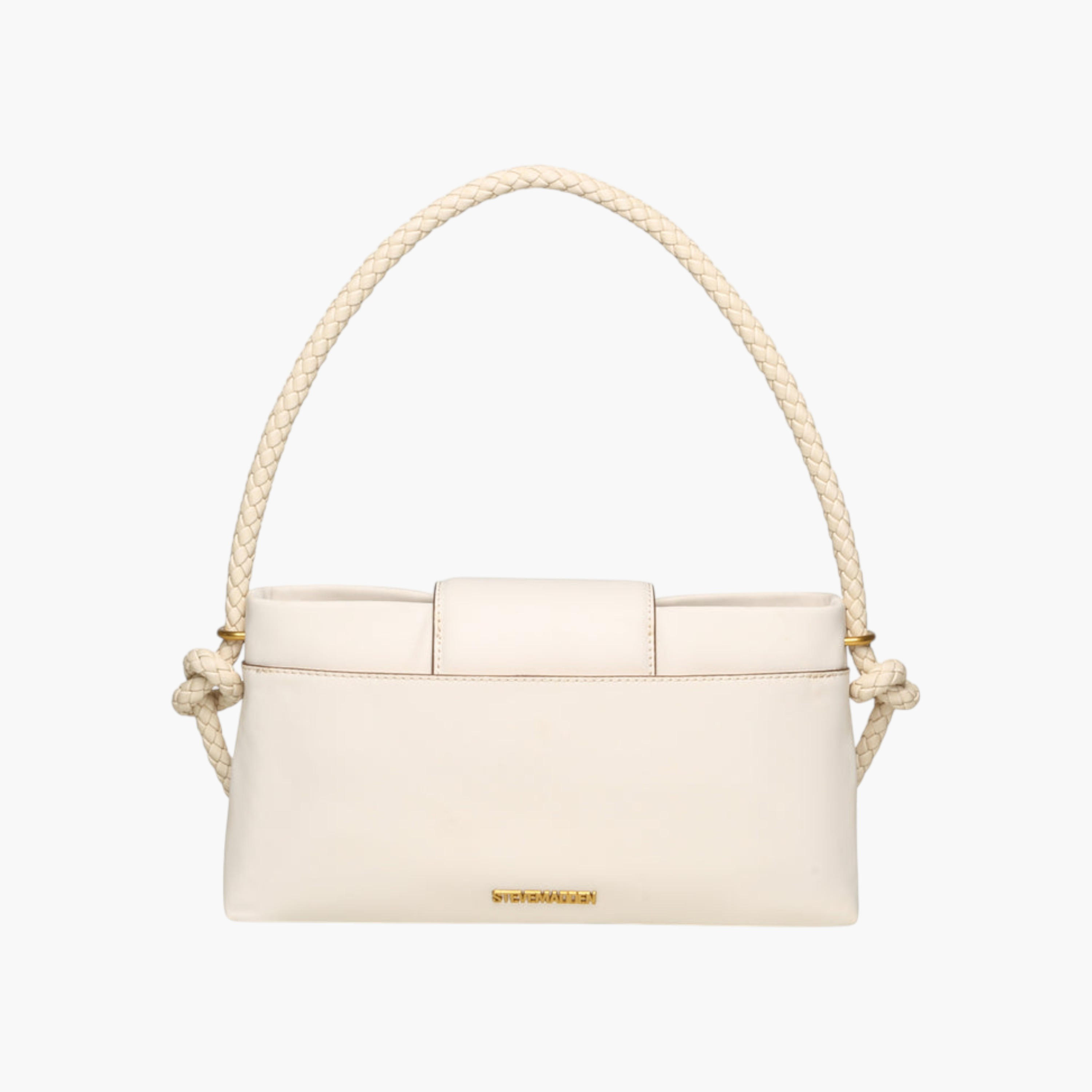 STEVE MADDEN Braided Handle Shoulder Bag with Button Closure-women-bagsandwallets-handbags-image-2