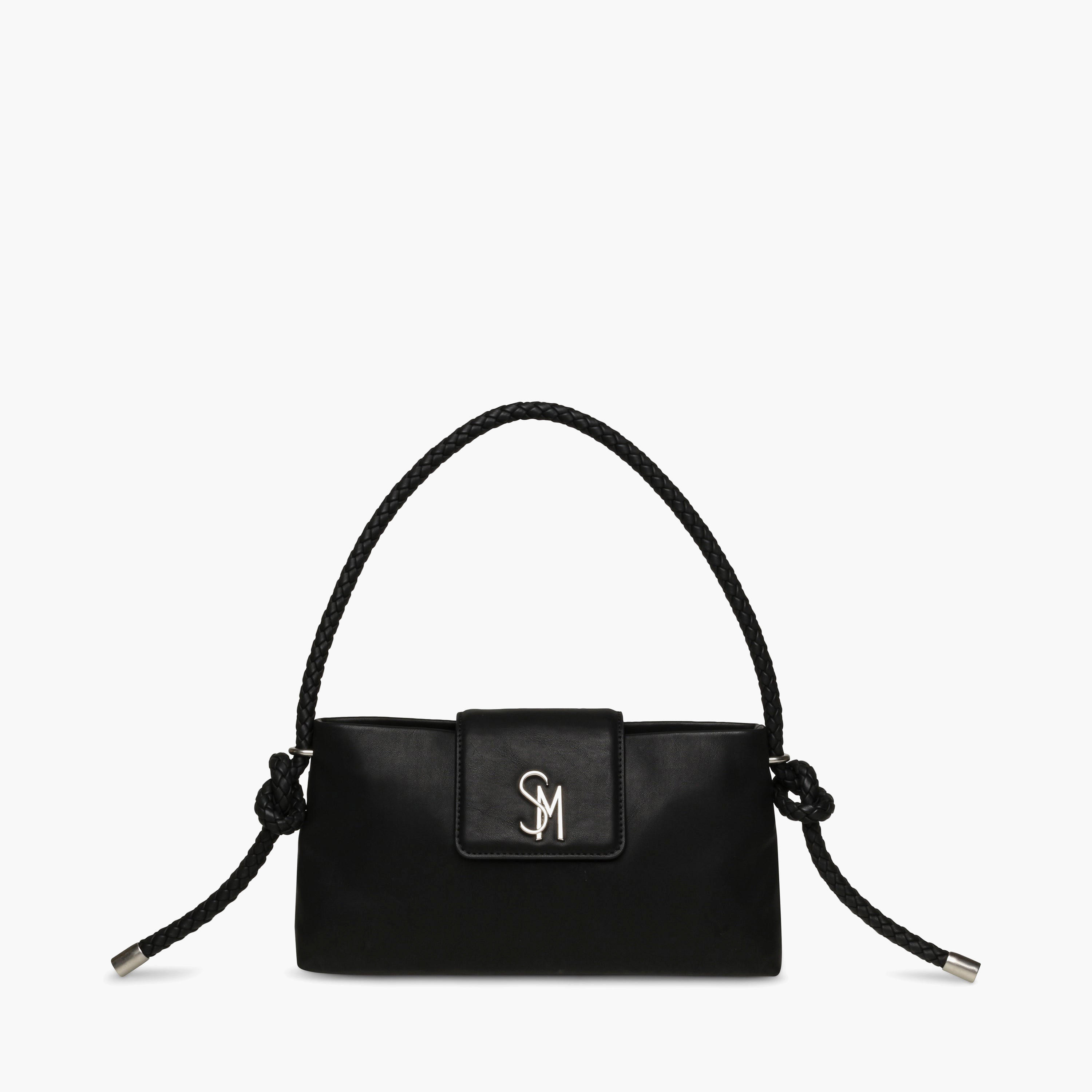 شنطة كتف أحادية اللون بحزام مضفر من ستيف مادين-women-bagsandwallets-handbags-image-1