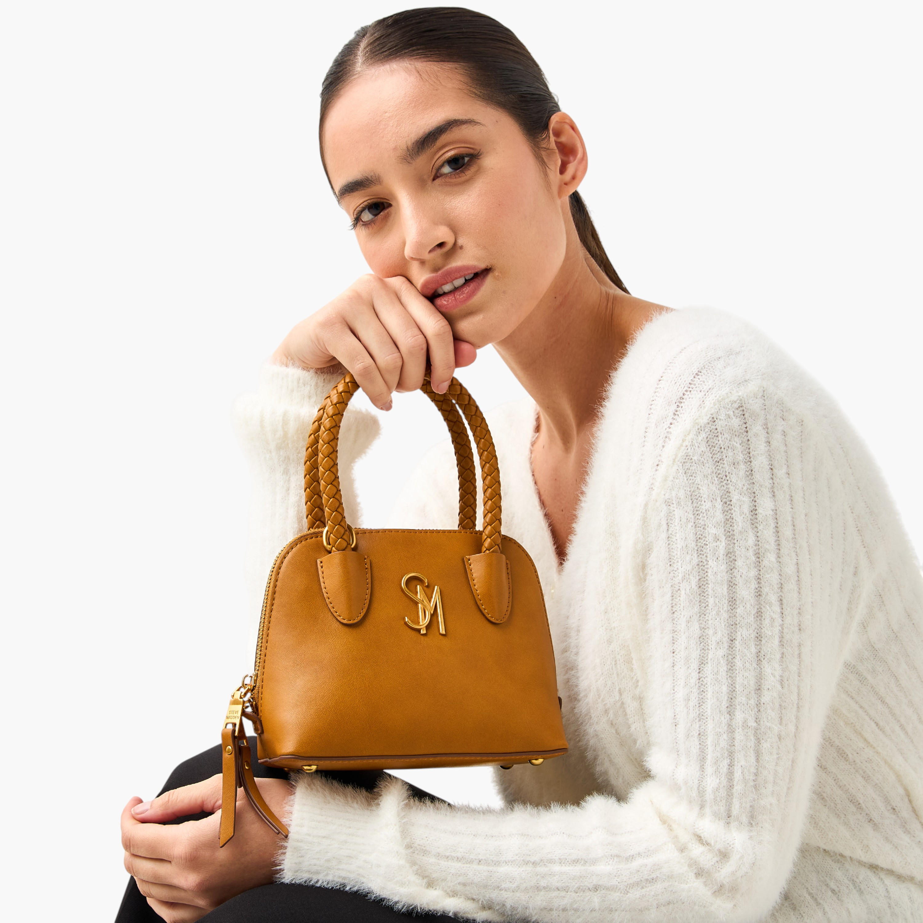 شنطة كروس بودي بمقبض مضفّر وسحاب إغلاق من ستيف مادن-women-bagsandwallets-handbags-image-2