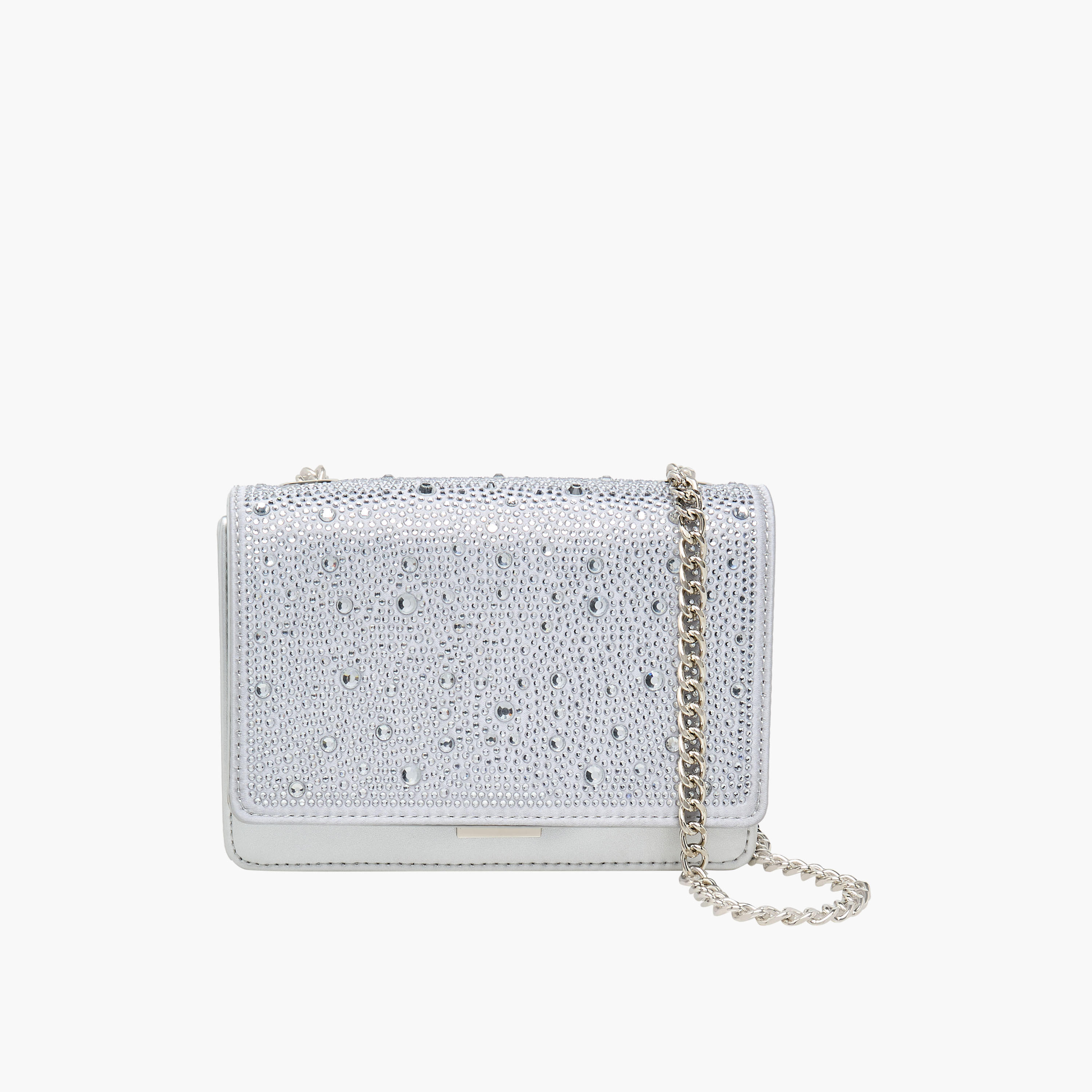 STEVE MADDEN Embellished Crossbody Bag with Chain Strap-women-bagsandwallets-handbags-image-1