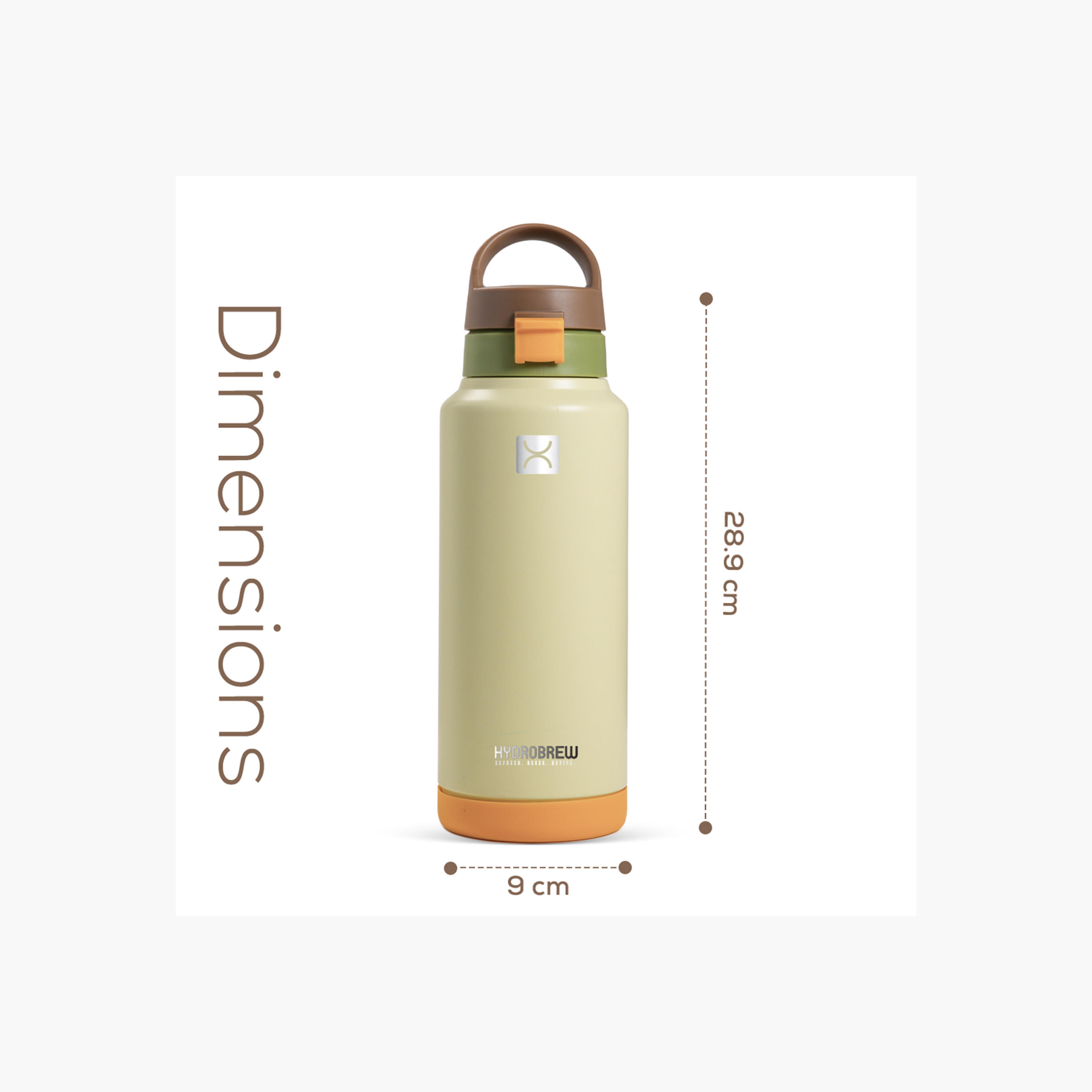 Hydrobrew Vacuum Insulated Stainless Steel Sipper Water Bottle - 950 ml-school-waterbottles-image-7