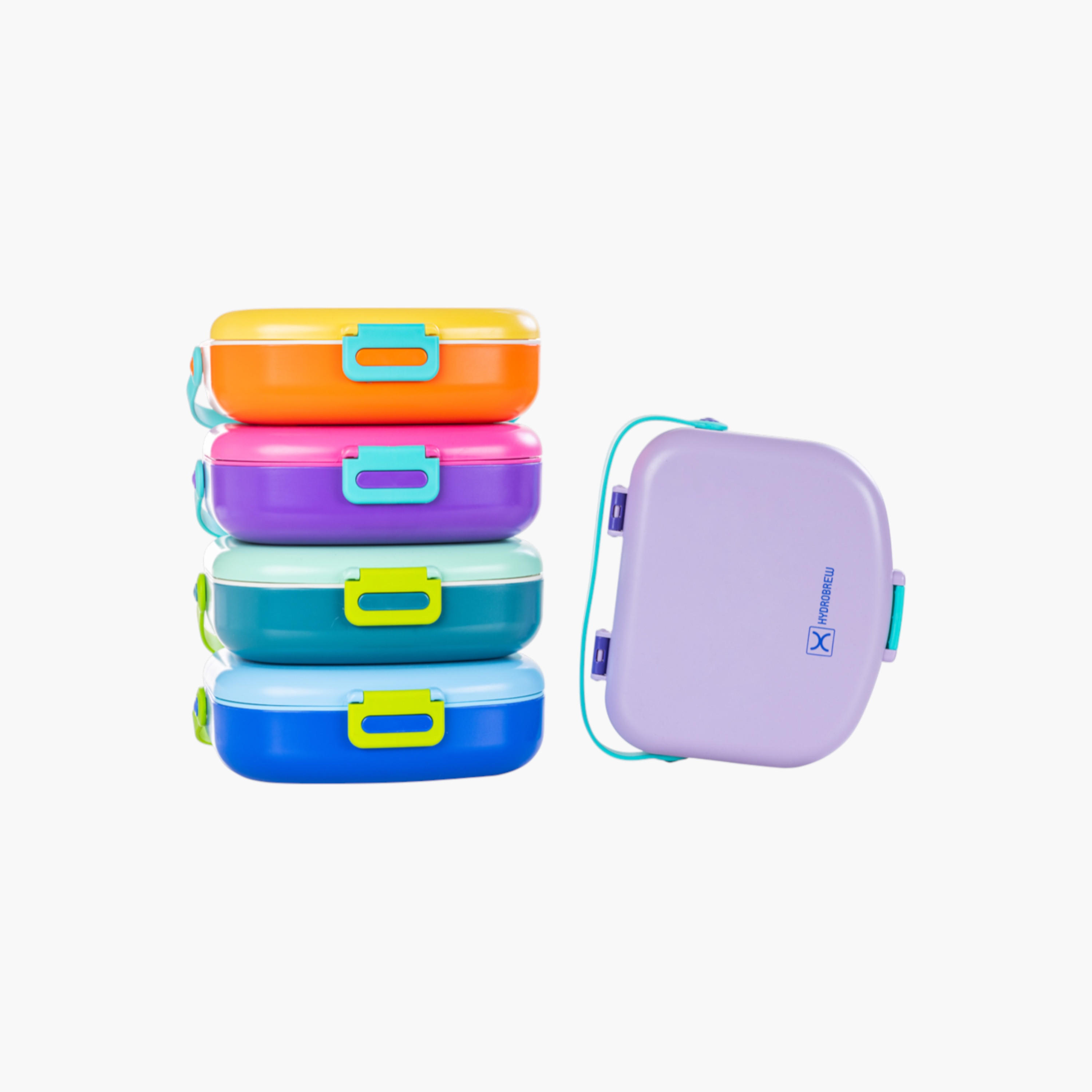 Hydrobrew Solid 4-Compartment Bento Lunch Box with Spoon and Fork-school-lunchessentials-lunchboxes-image-7